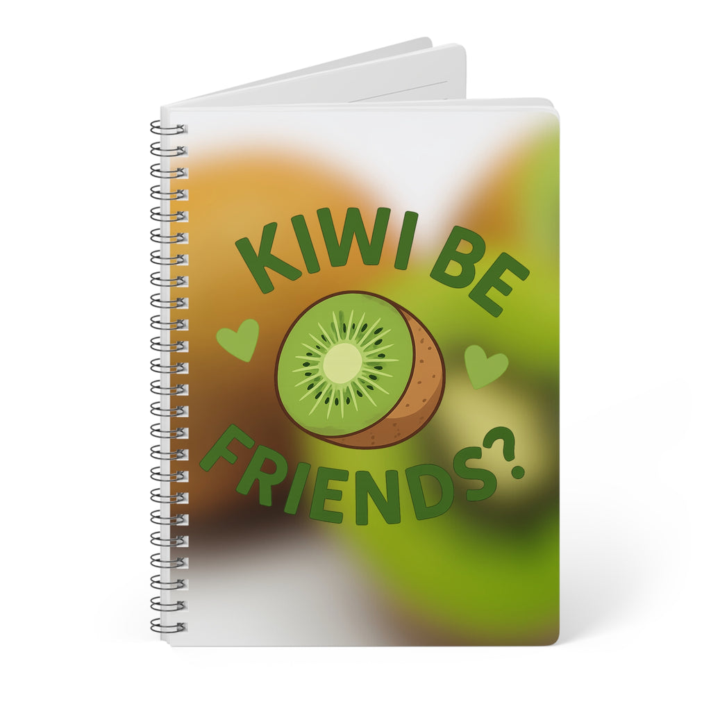 Kiwi Be Friends? Wirobound A5 Notebook, Cute Journal for Students, Gift for Friends, Eco-Friendly Diary, Personalized Notepad
