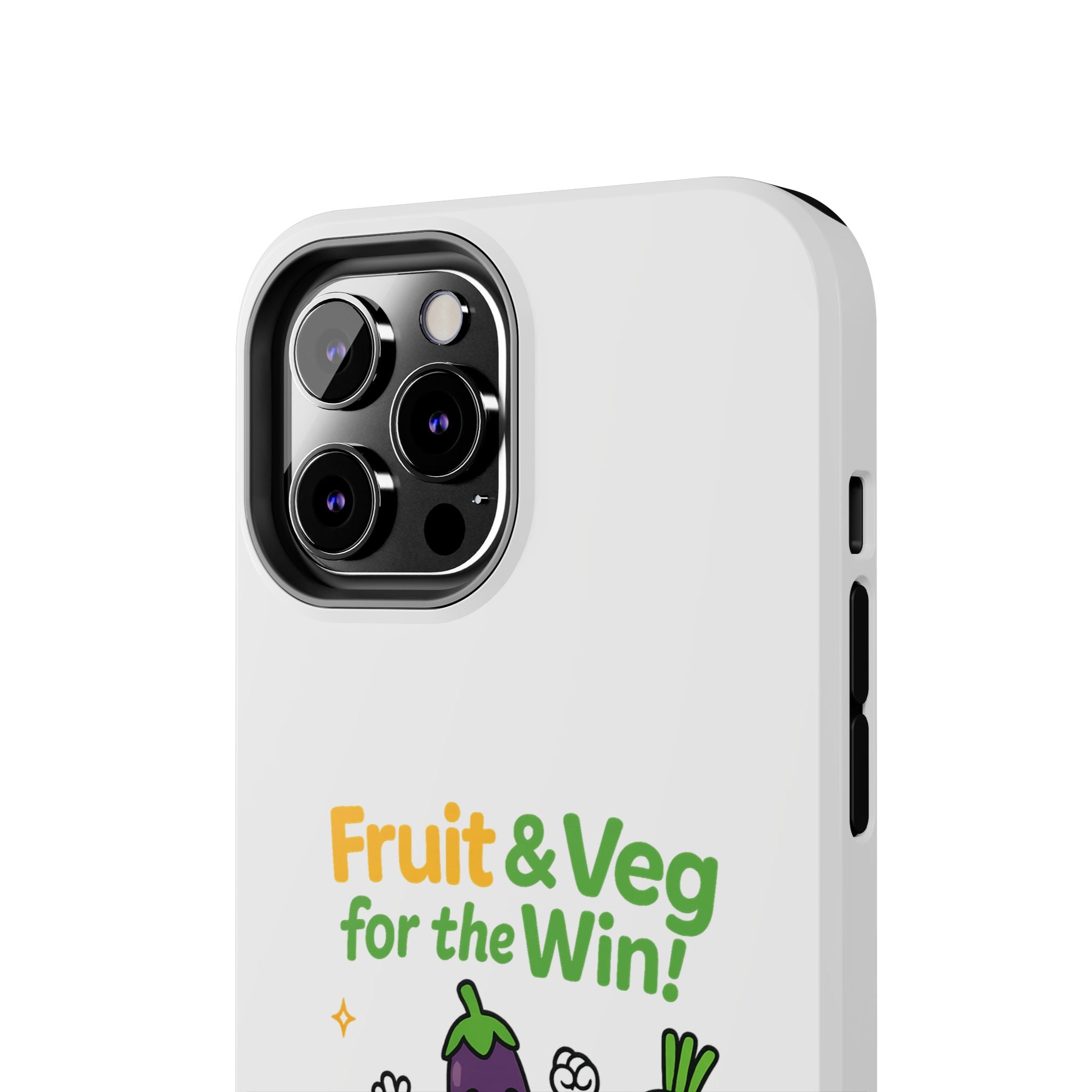 Phone Case — "Fruit & Veg for the Win!" Cute Healthy Veggie Design