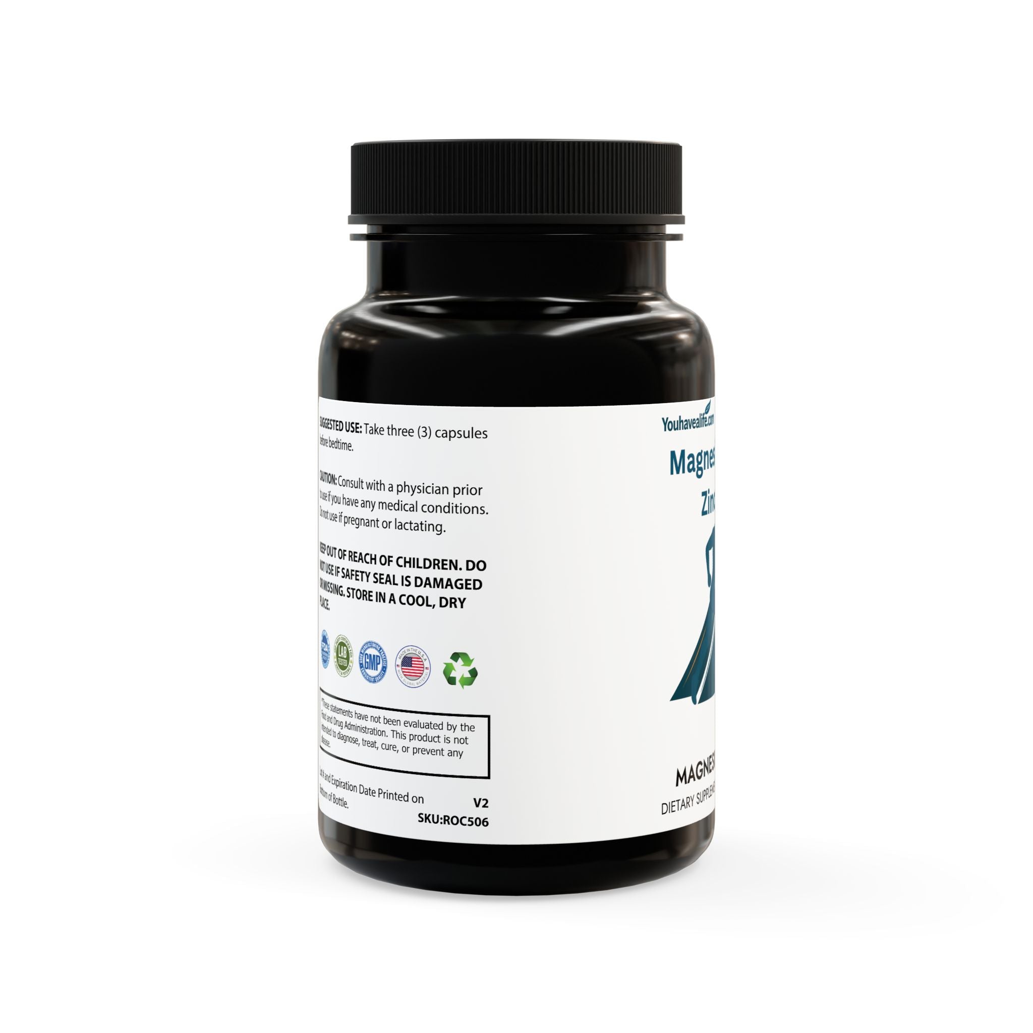 Magnesium Zinc Supplement (90 Capsules)
