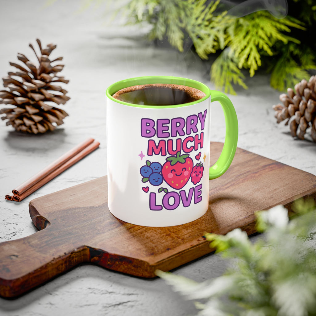 Berry Much Love Mug — Cute Fruit Cartoon Coffee Cup (11oz & 15oz)