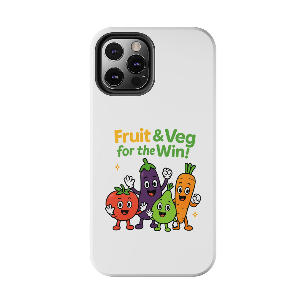 Phone Case — "Fruit & Veg for the Win!" Cute Healthy Veggie Design
