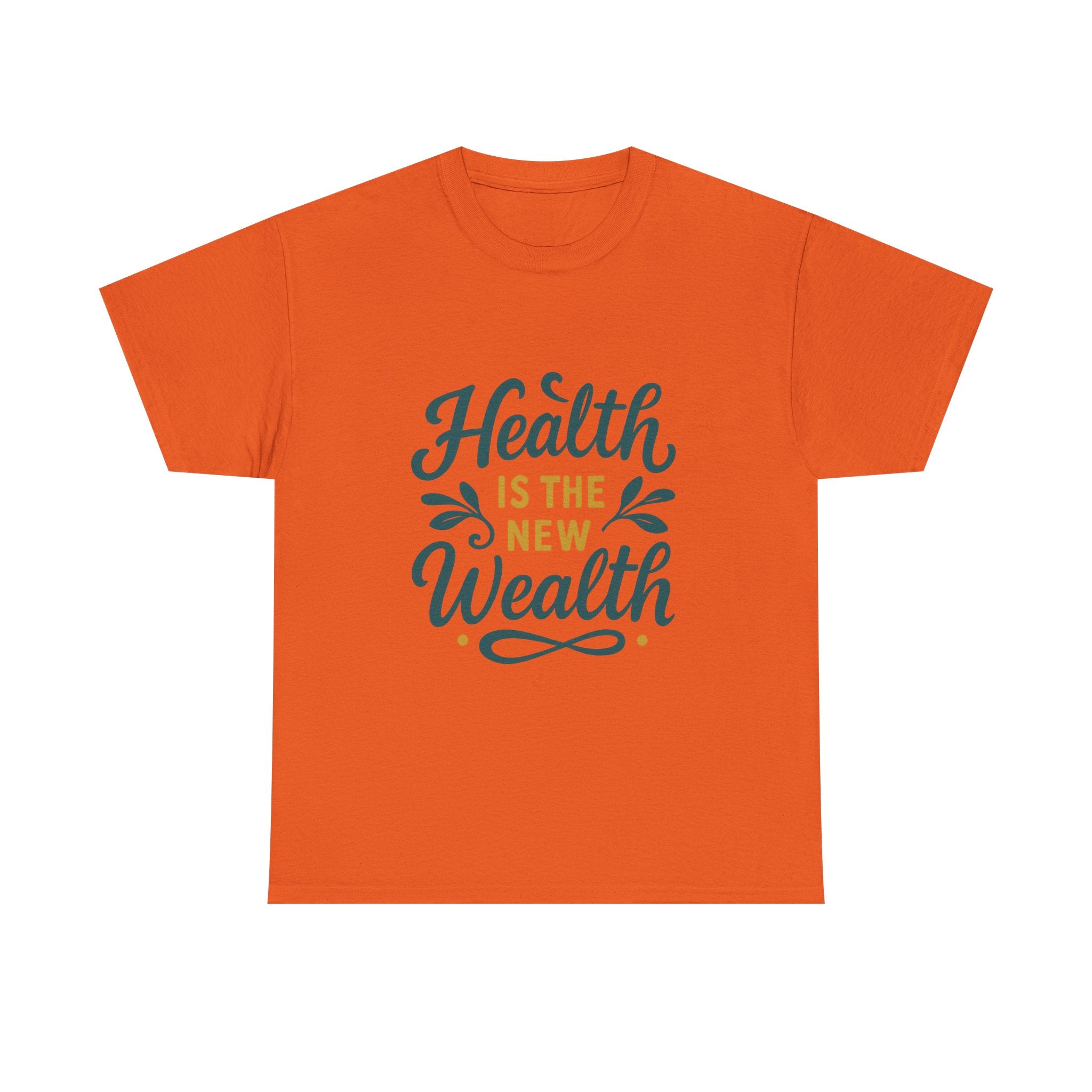 Health is the New Wealth Unisex Heavy Cotton Tee, Motivational Shirt, Wellness Apparel, Gift for Health Enthusiasts, Casual Wear