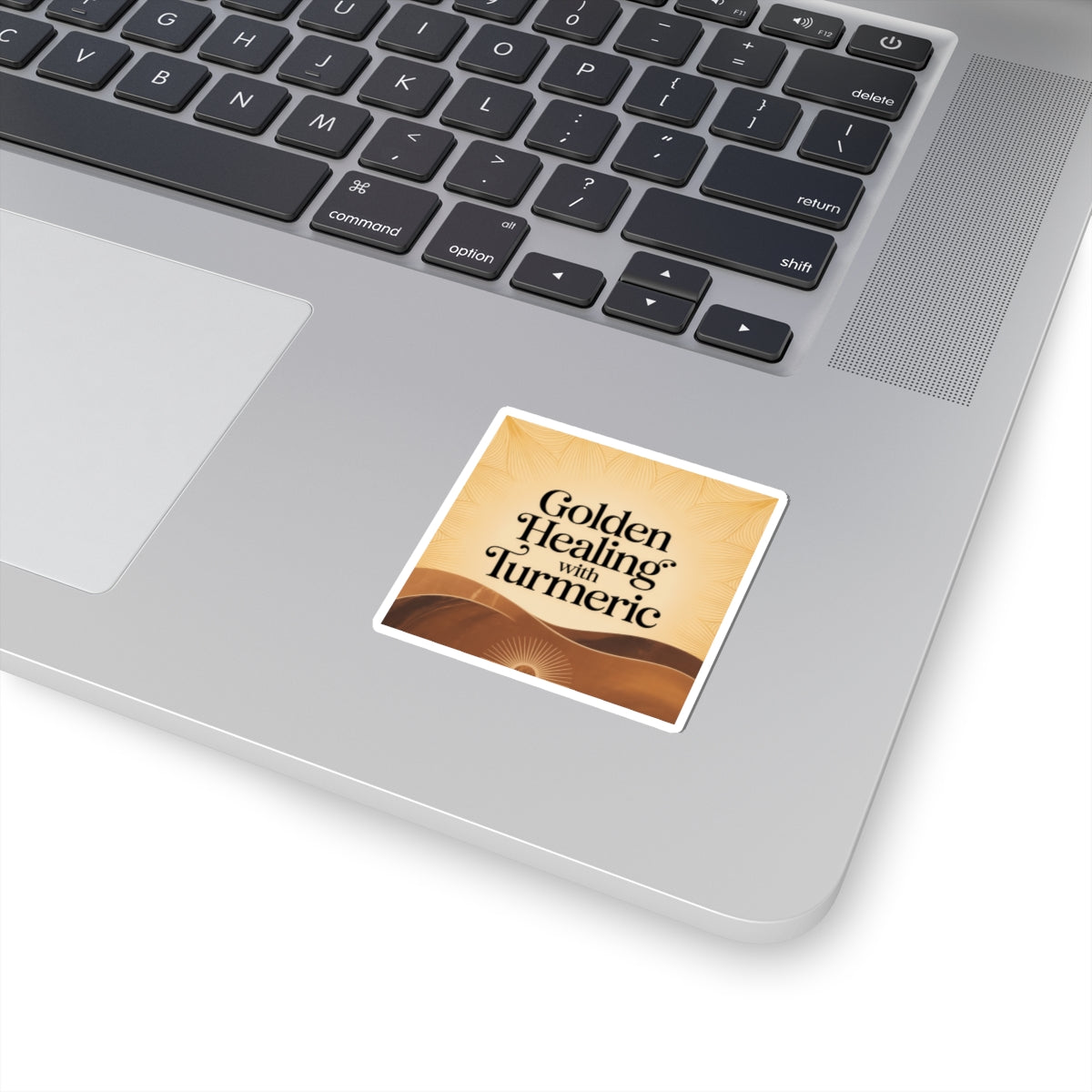 Golden Healing Turmeric Stickers | Wellness Decor, Laptop Stickers, Gift for Health Enthusiasts, Boho Aesthetic, Holistic Living