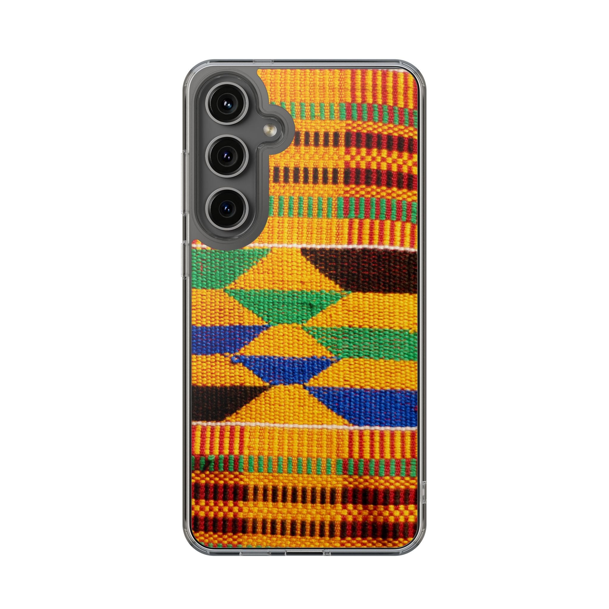 Kente Pattern Clear Impact-Resistant Phone Case