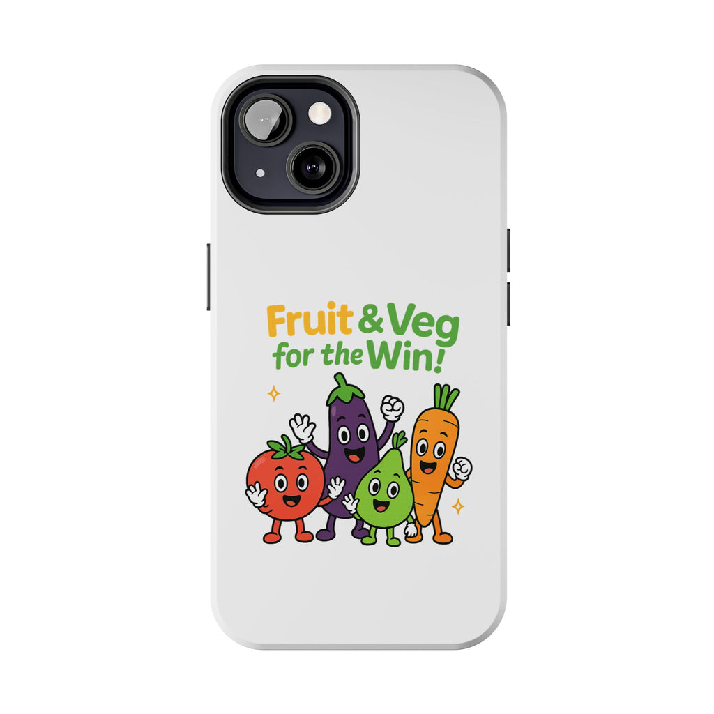 Phone Case — "Fruit & Veg for the Win!" Cute Healthy Veggie Design