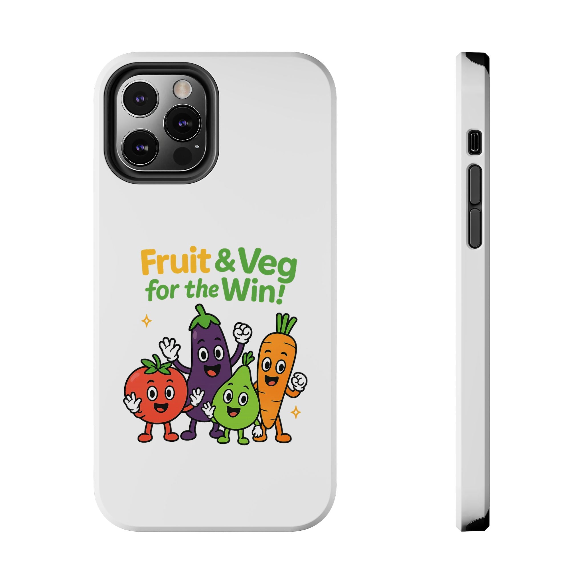 Phone Case — "Fruit & Veg for the Win!" Cute Healthy Veggie Design