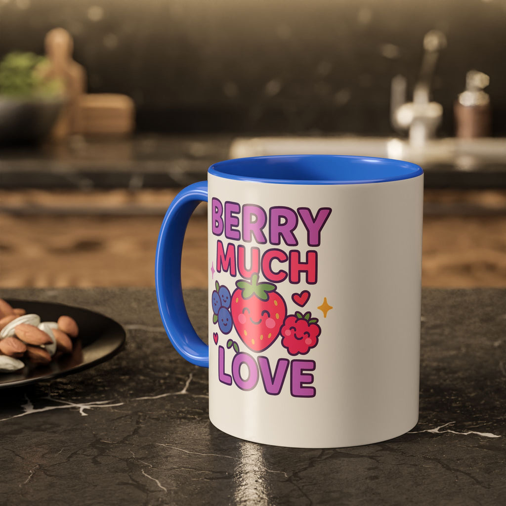 Berry Much Love Mug — Cute Fruit Cartoon Coffee Cup (11oz & 15oz)