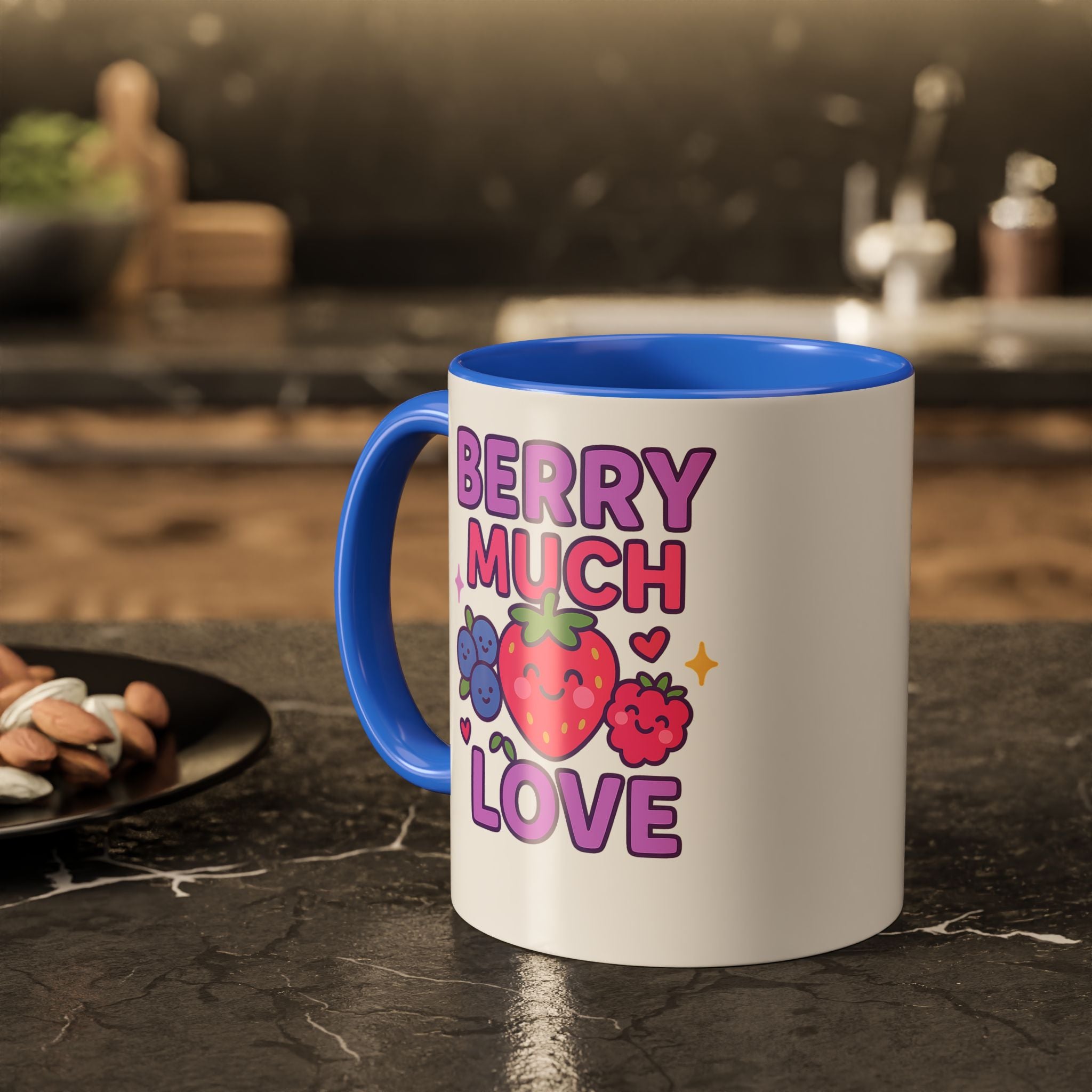 Berry Much Love Mug — Cute Fruit Cartoon Coffee Cup (11oz & 15oz)
