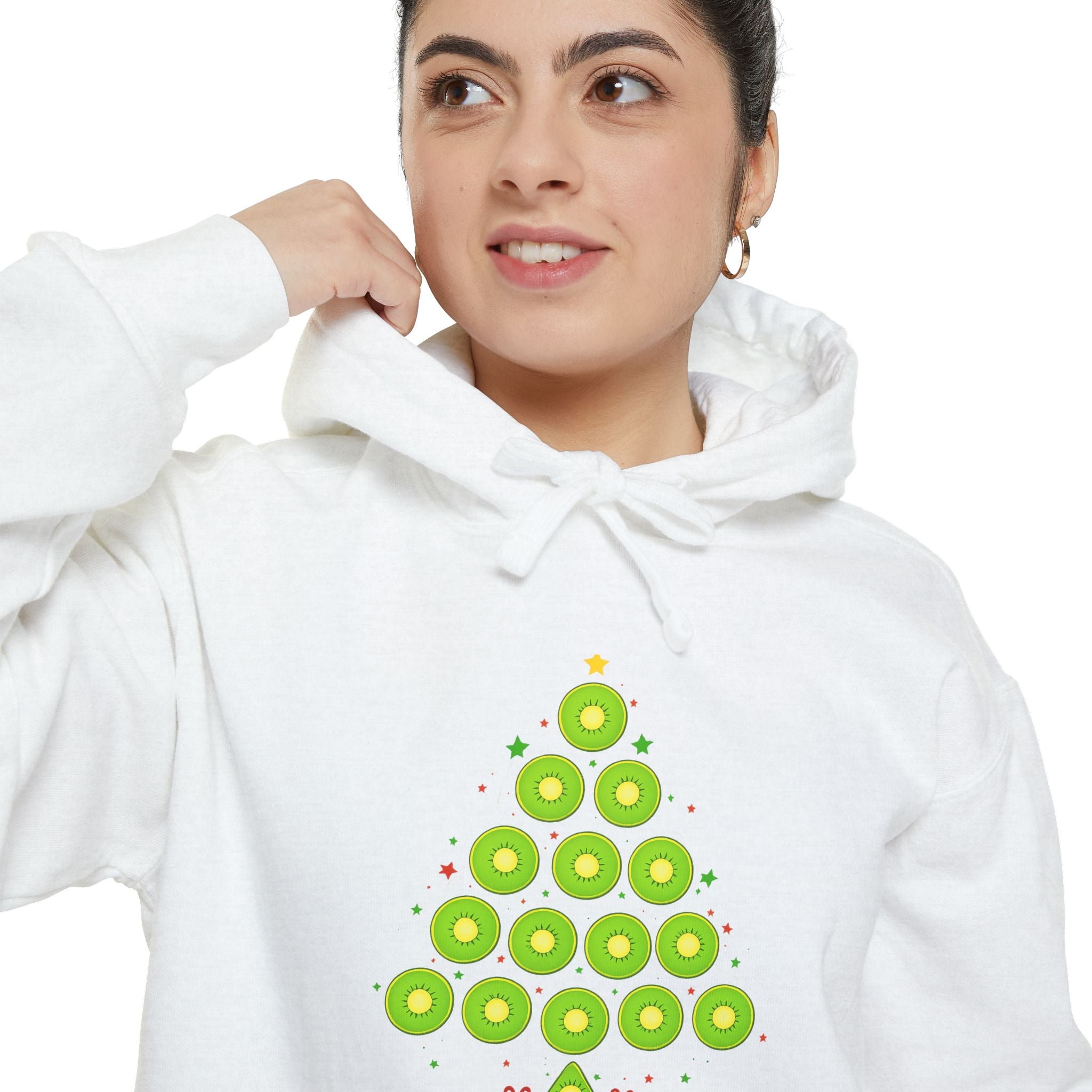 Christmas Ornament Tree Hoodie — Green Bauble Holiday Sweatshirt