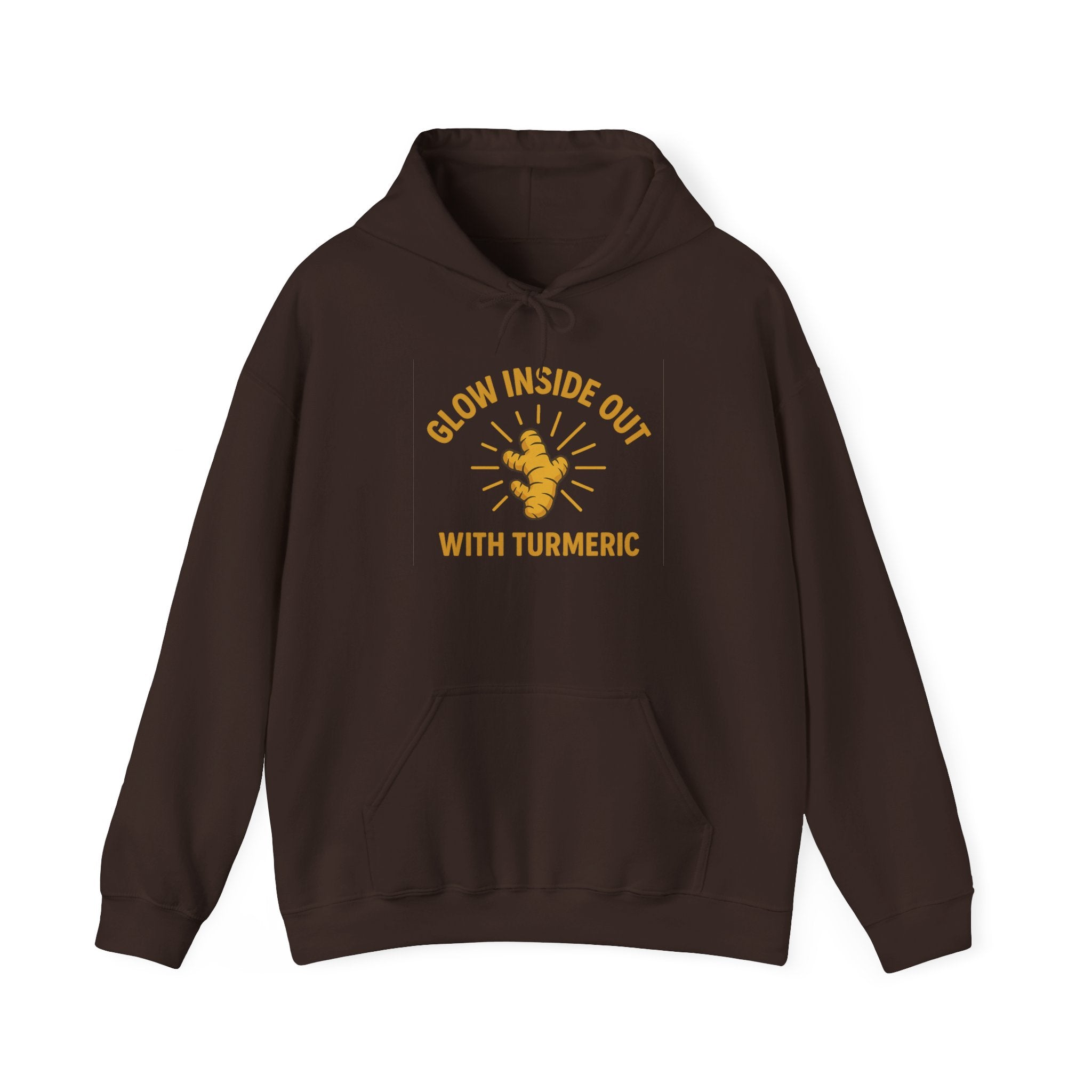 Glow Inside Out Turmeric Hoodie, Wellness Sweatshirt, Unisex Gift, Motivational Apparel, Cozy Fashion