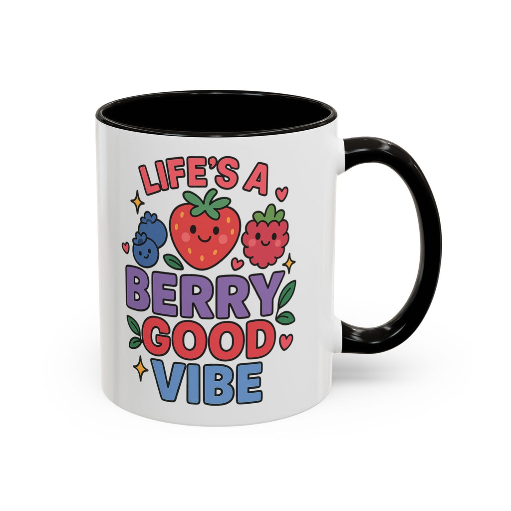 Berry Good Vibe Mug — Cute Fruit Illustration Coffee Cup (11oz & 15oz)