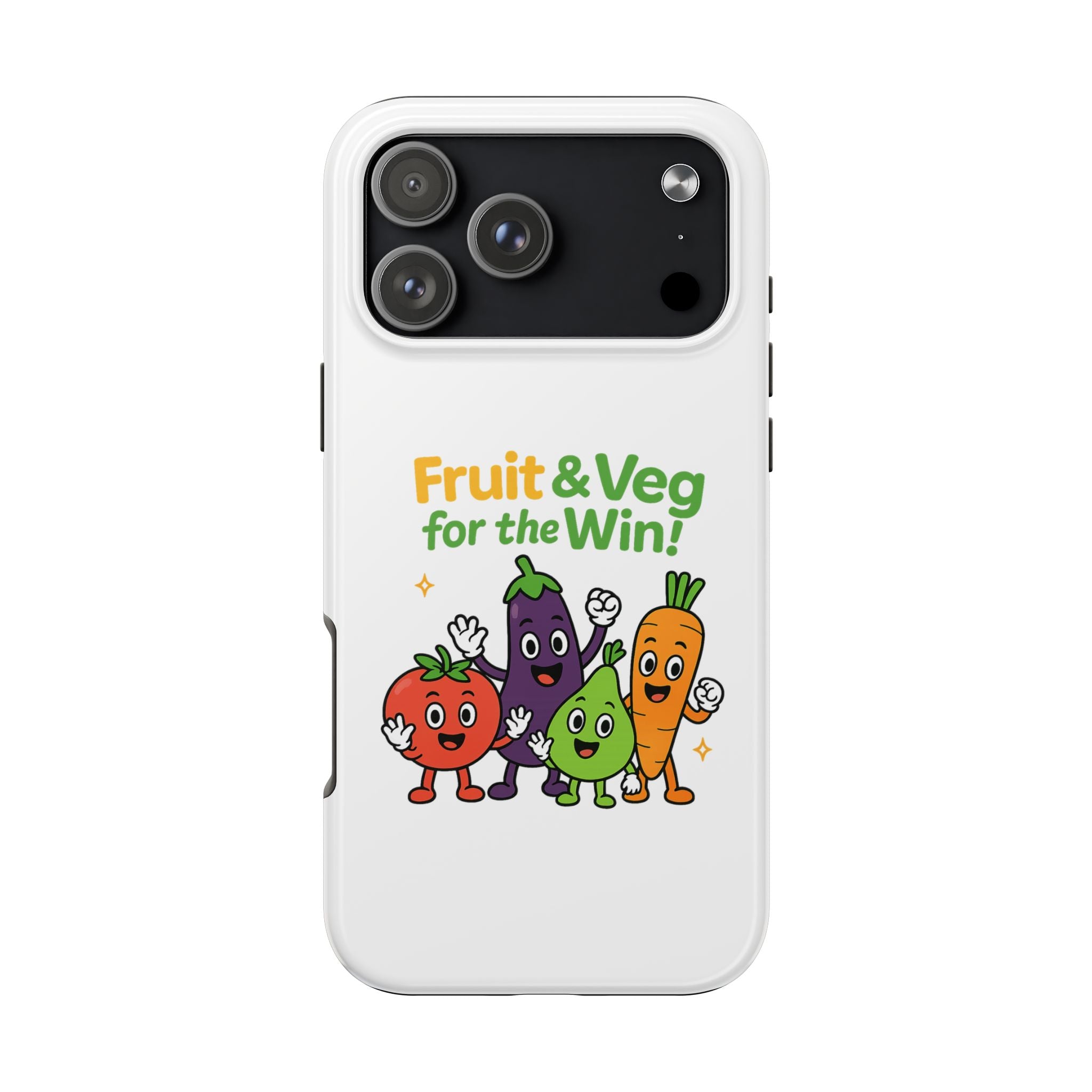 Phone Case — "Fruit & Veg for the Win!" Cute Healthy Veggie Design