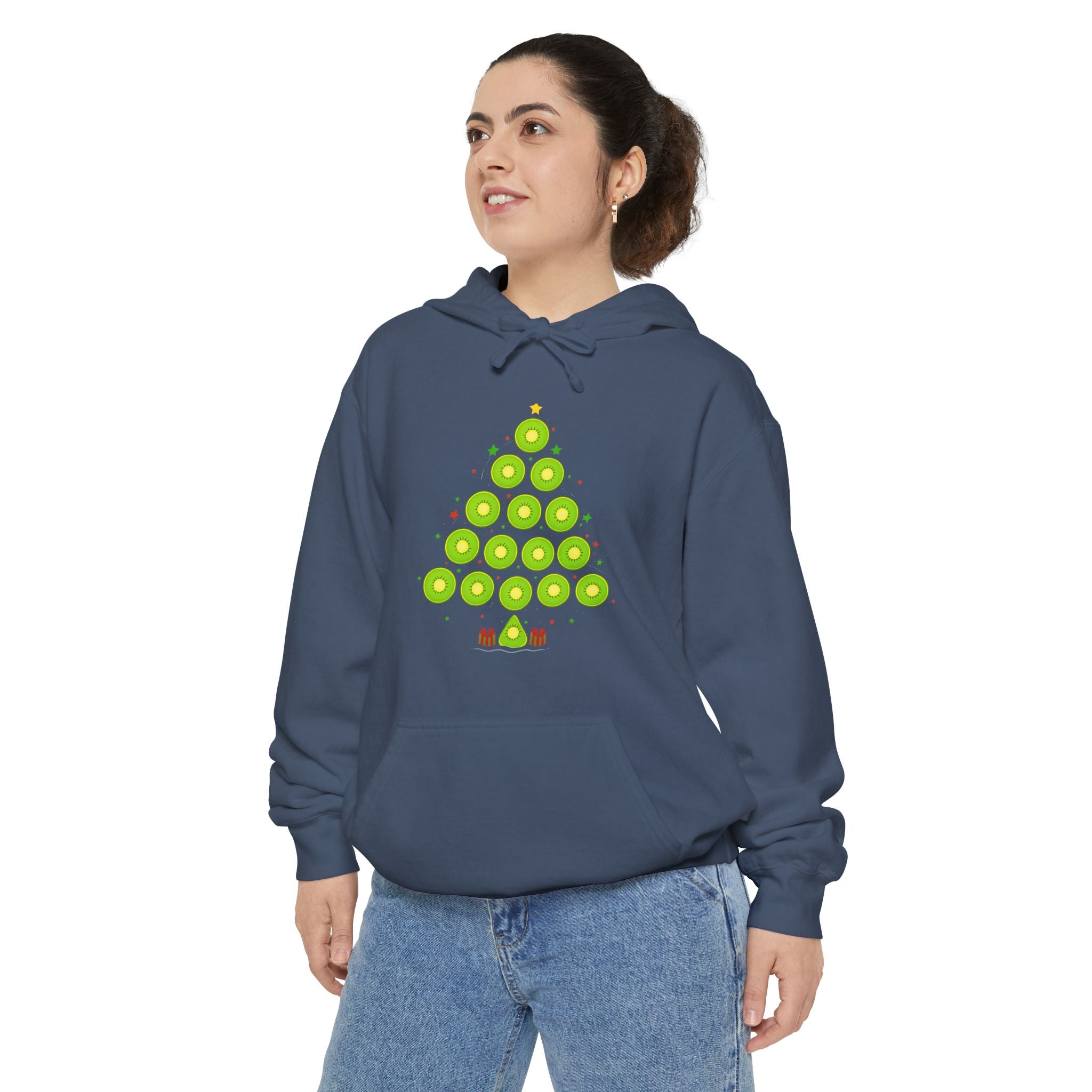 Christmas Ornament Tree Hoodie — Green Bauble Holiday Sweatshirt