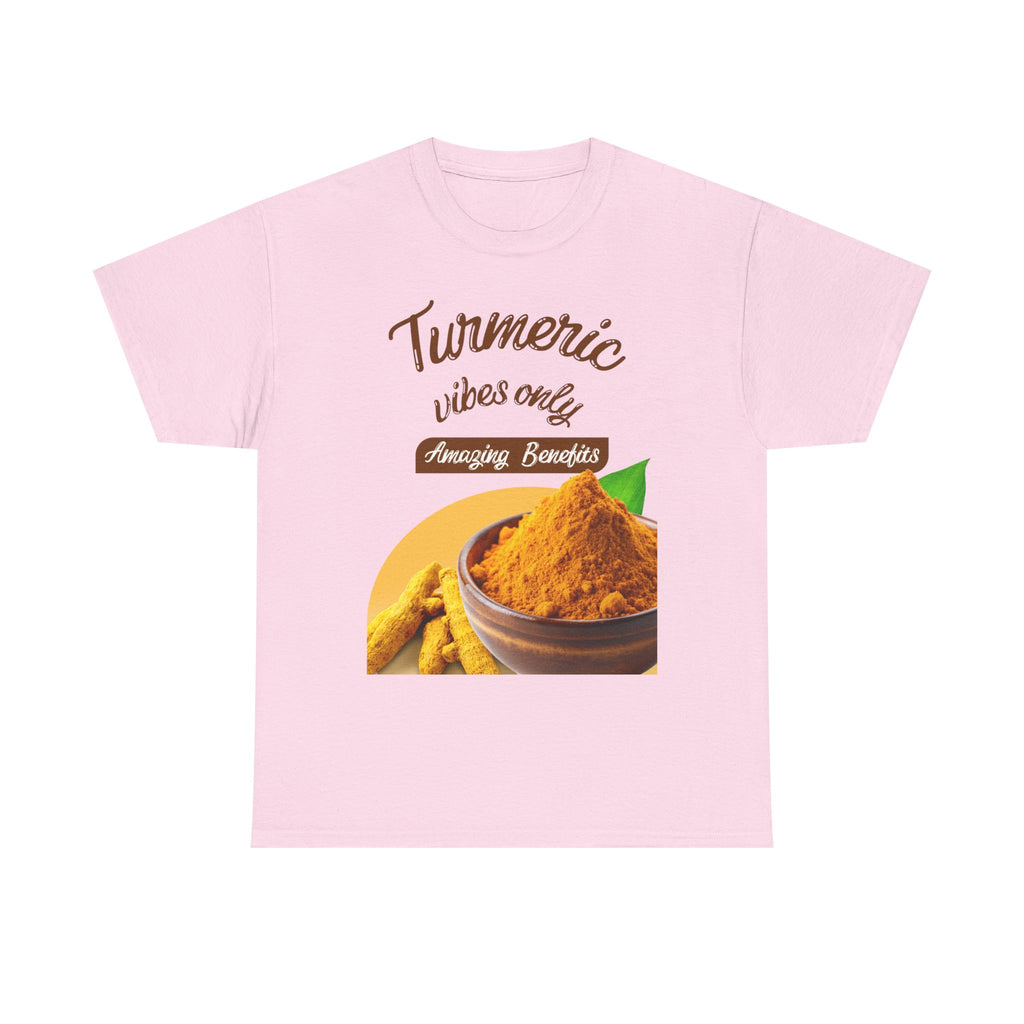 Turmeric Vibes Only Tee, Relaxed Unisex Cotton Shirt for Wellness Lovers, Great for Gifts, Health & Wellness Events, Casual Everyday Wear