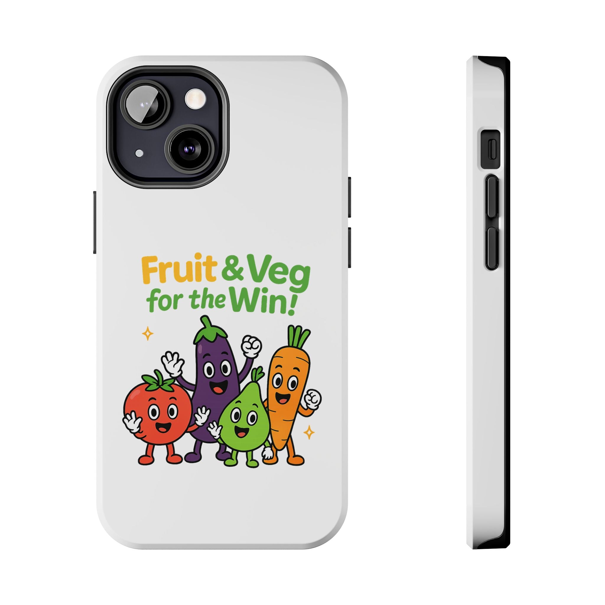 Phone Case — "Fruit & Veg for the Win!" Cute Healthy Veggie Design