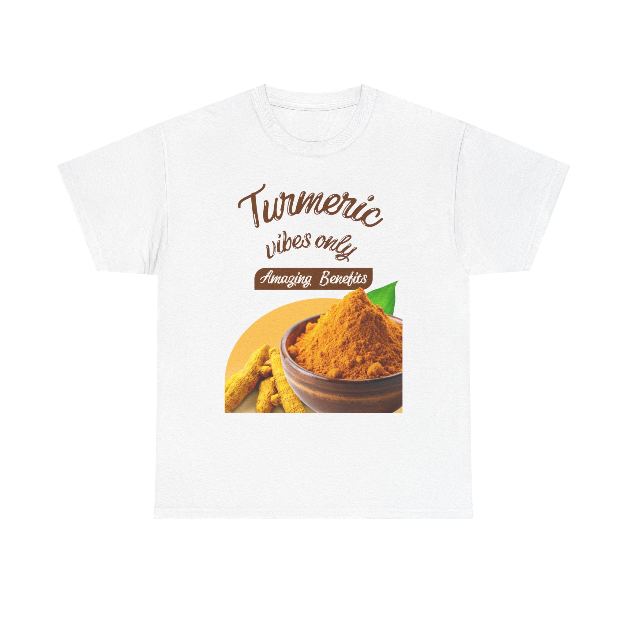 Turmeric Vibes Only Tee, Relaxed Unisex Cotton Shirt for Wellness Lovers, Great for Gifts, Health & Wellness Events, Casual Everyday Wear