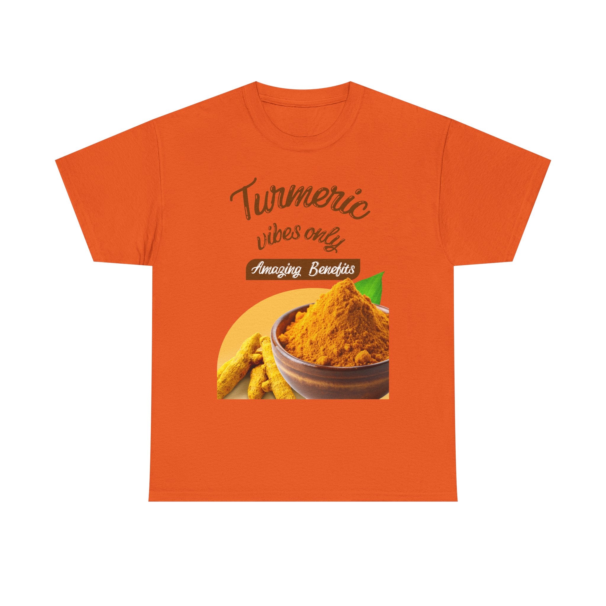 Turmeric Vibes Only Tee, Relaxed Unisex Cotton Shirt for Wellness Lovers, Great for Gifts, Health & Wellness Events, Casual Everyday Wear