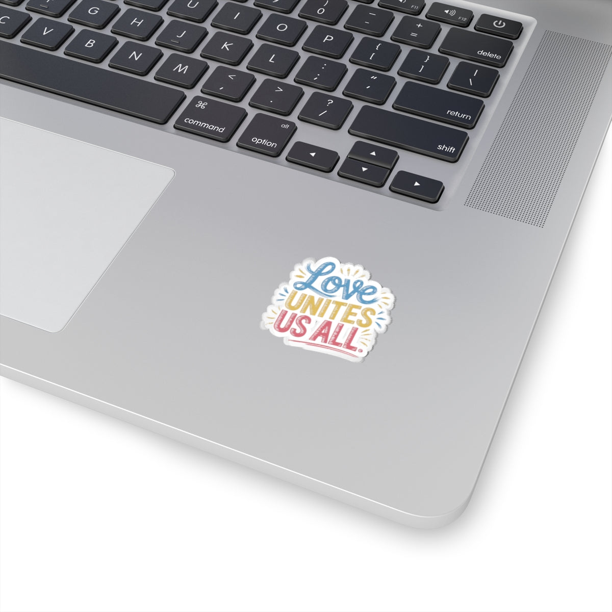 Colorful Love Unites Us All Kiss-Cut Stickers | Perfect for Laptops, Water Bottles, Journals, Gifts, and Scrapbooking