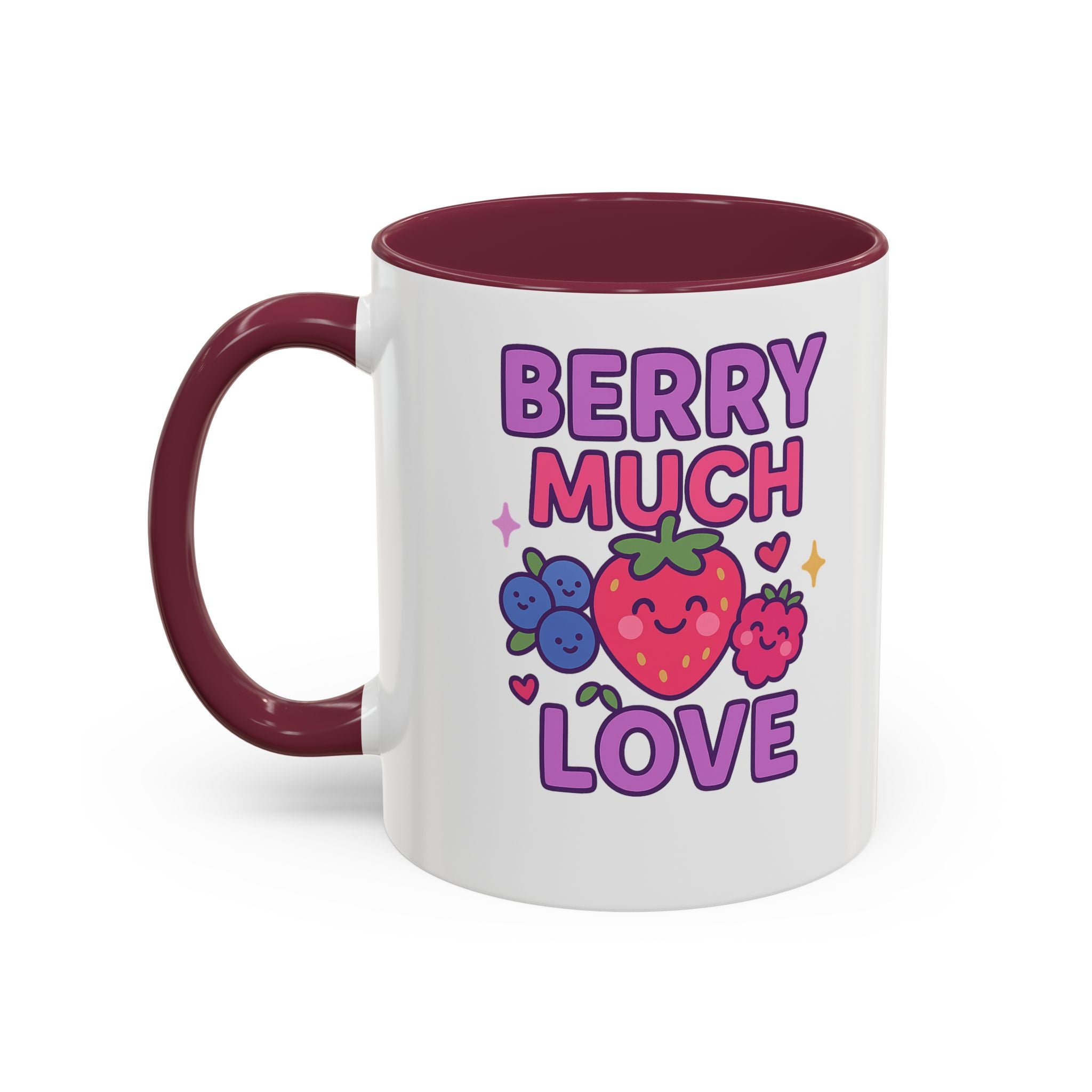 Berry Much Love Mug — Cute Fruit Cartoon Coffee Cup (11oz & 15oz)