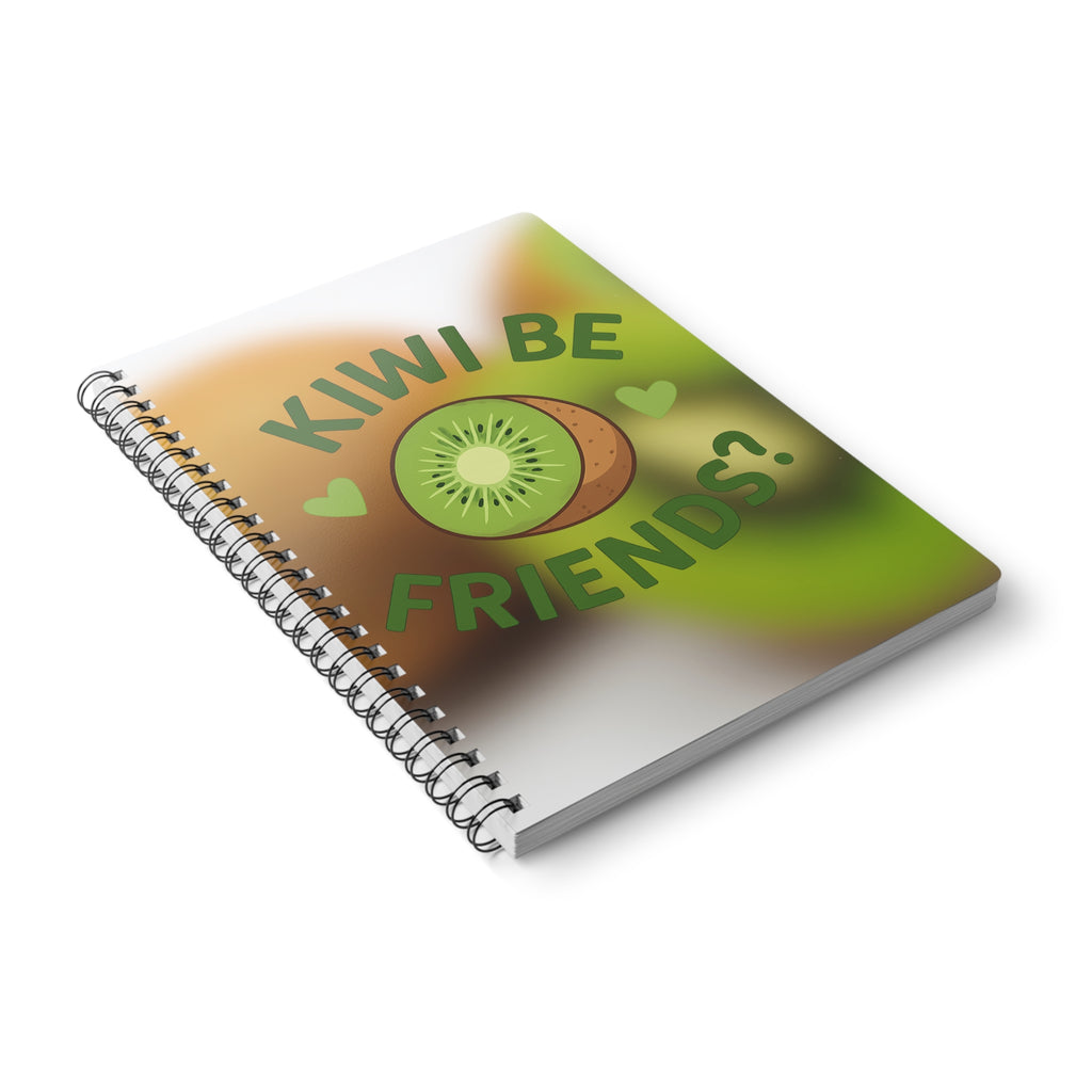 Kiwi Be Friends? Wirobound A5 Notebook, Cute Journal for Students, Gift for Friends, Eco-Friendly Diary, Personalized Notepad