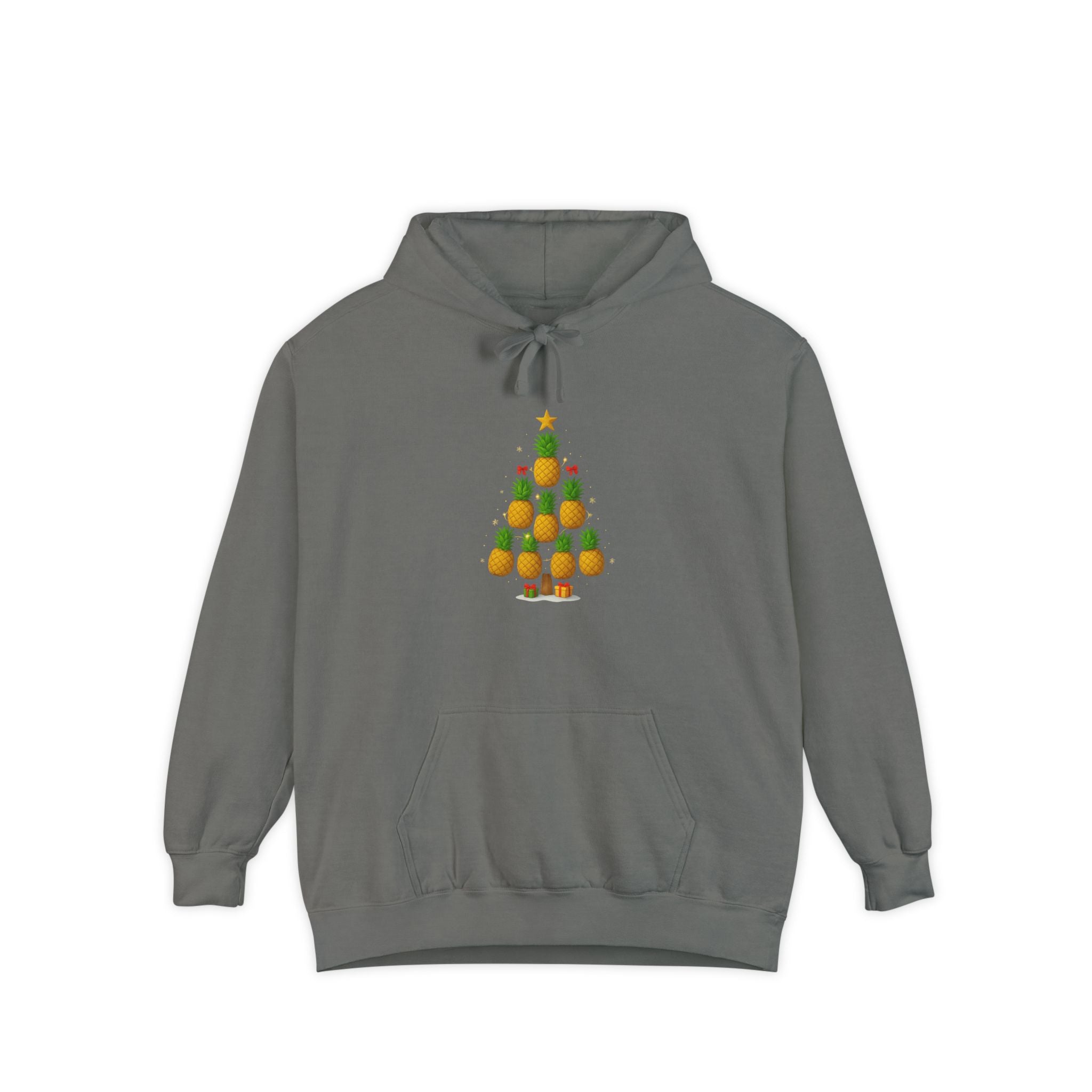 Pineapple Christmas Tree Hoodie — Festive Tropical Holiday Sweatshirt