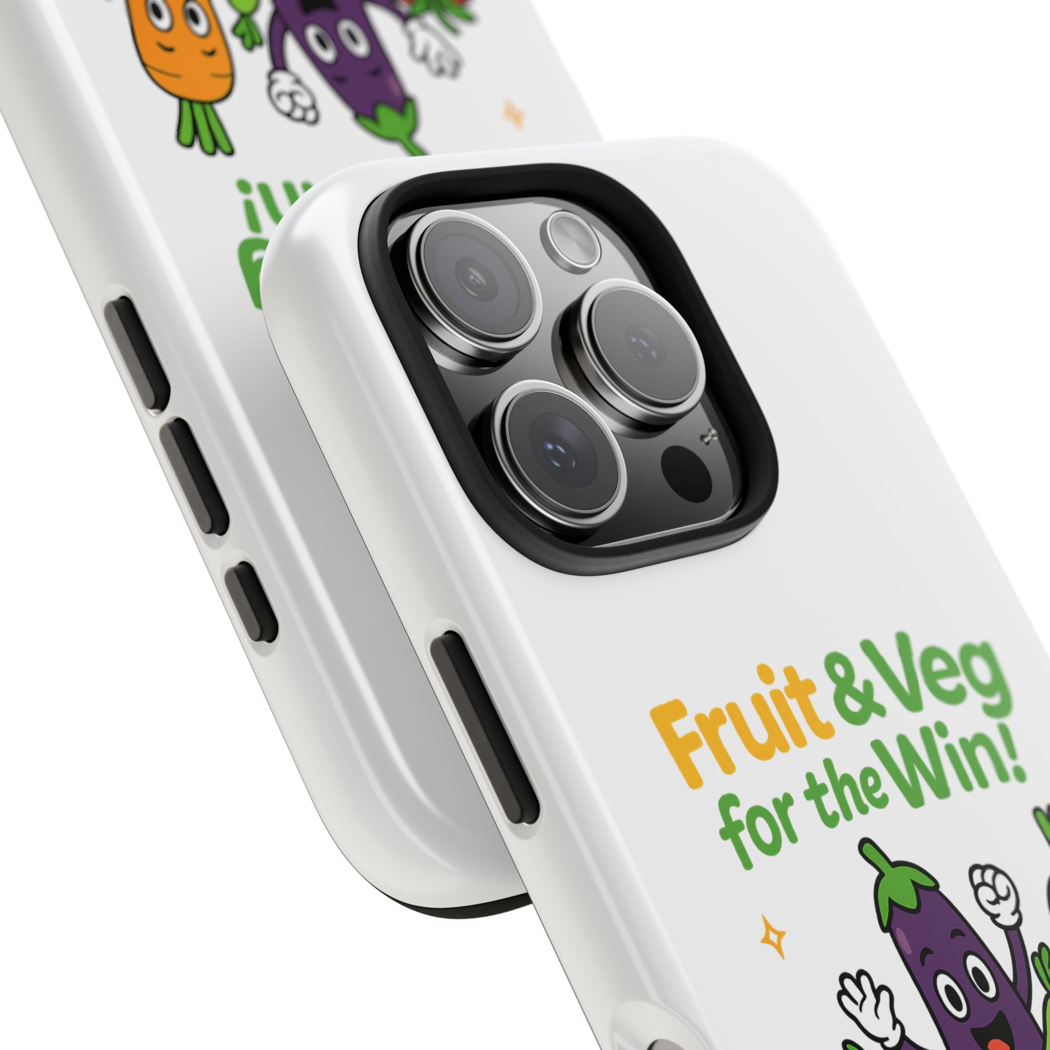 Phone Case — "Fruit & Veg for the Win!" Cute Healthy Veggie Design