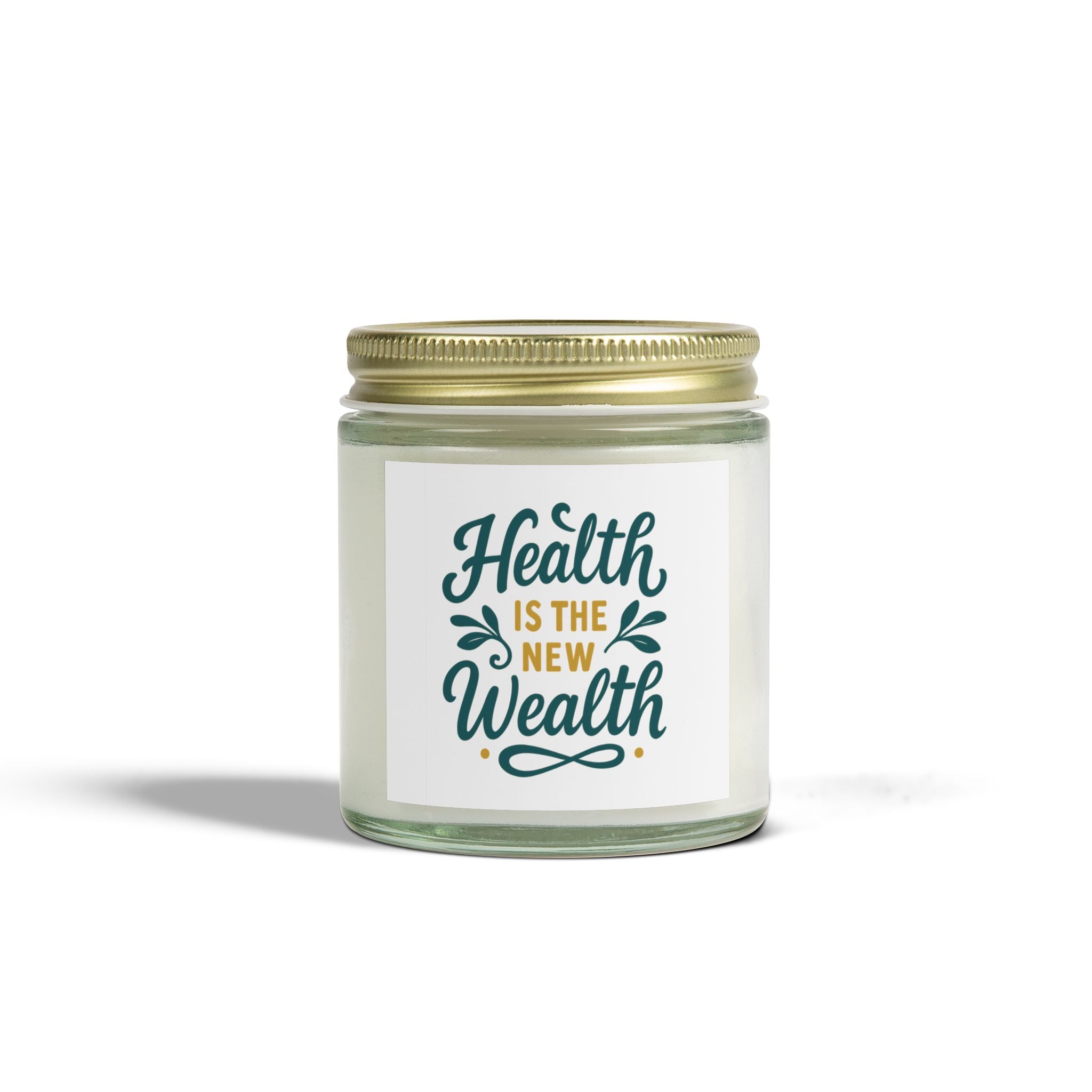 Health is the New Wealth Scented Candles - Coconut Apricot Wax, Wellness Gifts, Self-Care Essentials, Aromatherapy, Home Decor