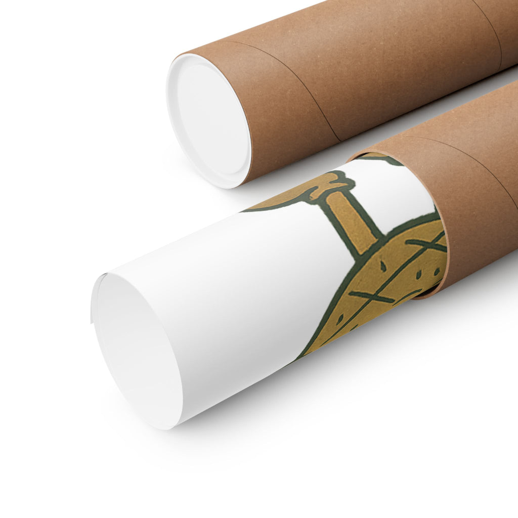 Eat Right Feel Bright Poster — Retro Fruit Kitchen Wall Art