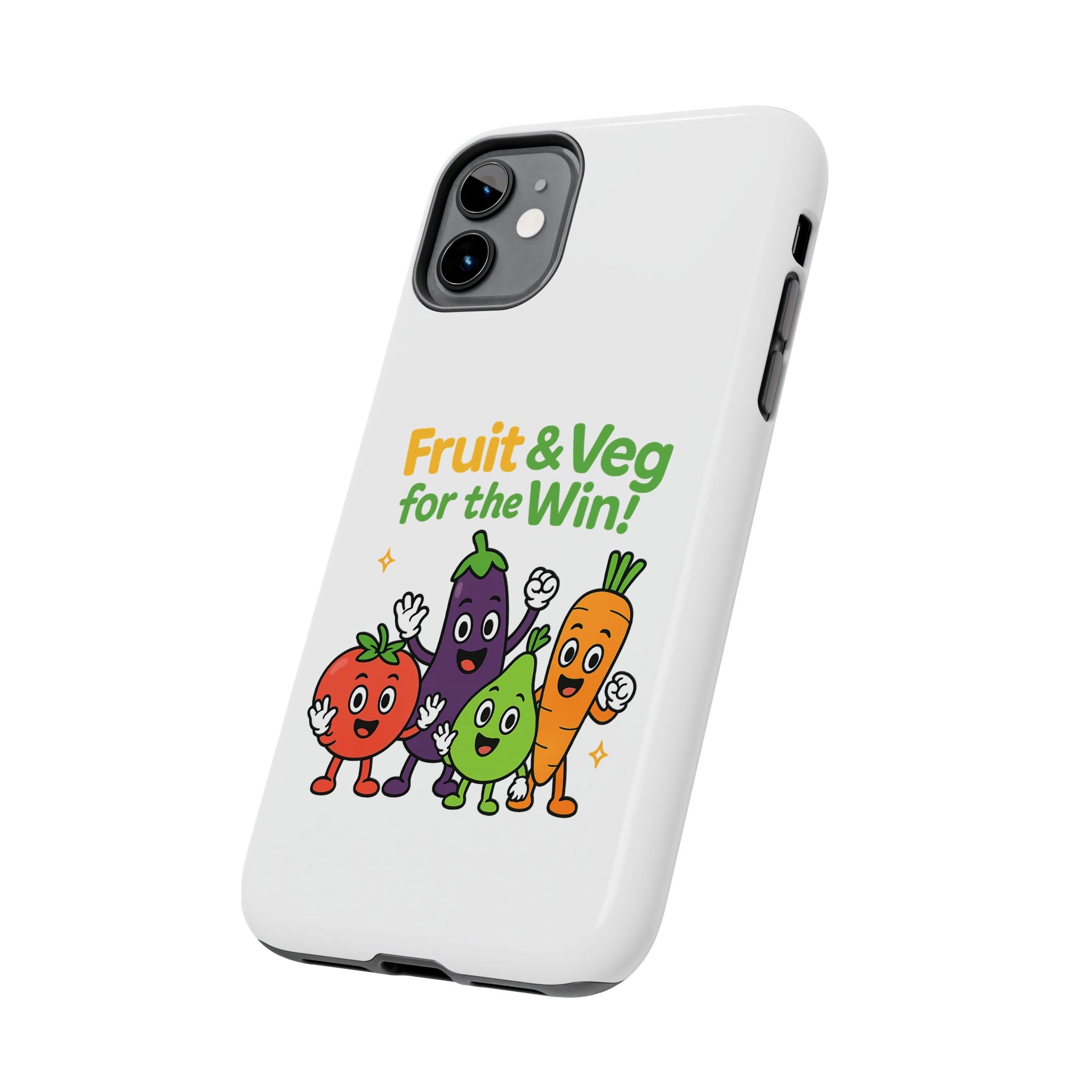 Phone Case — "Fruit & Veg for the Win!" Cute Healthy Veggie Design