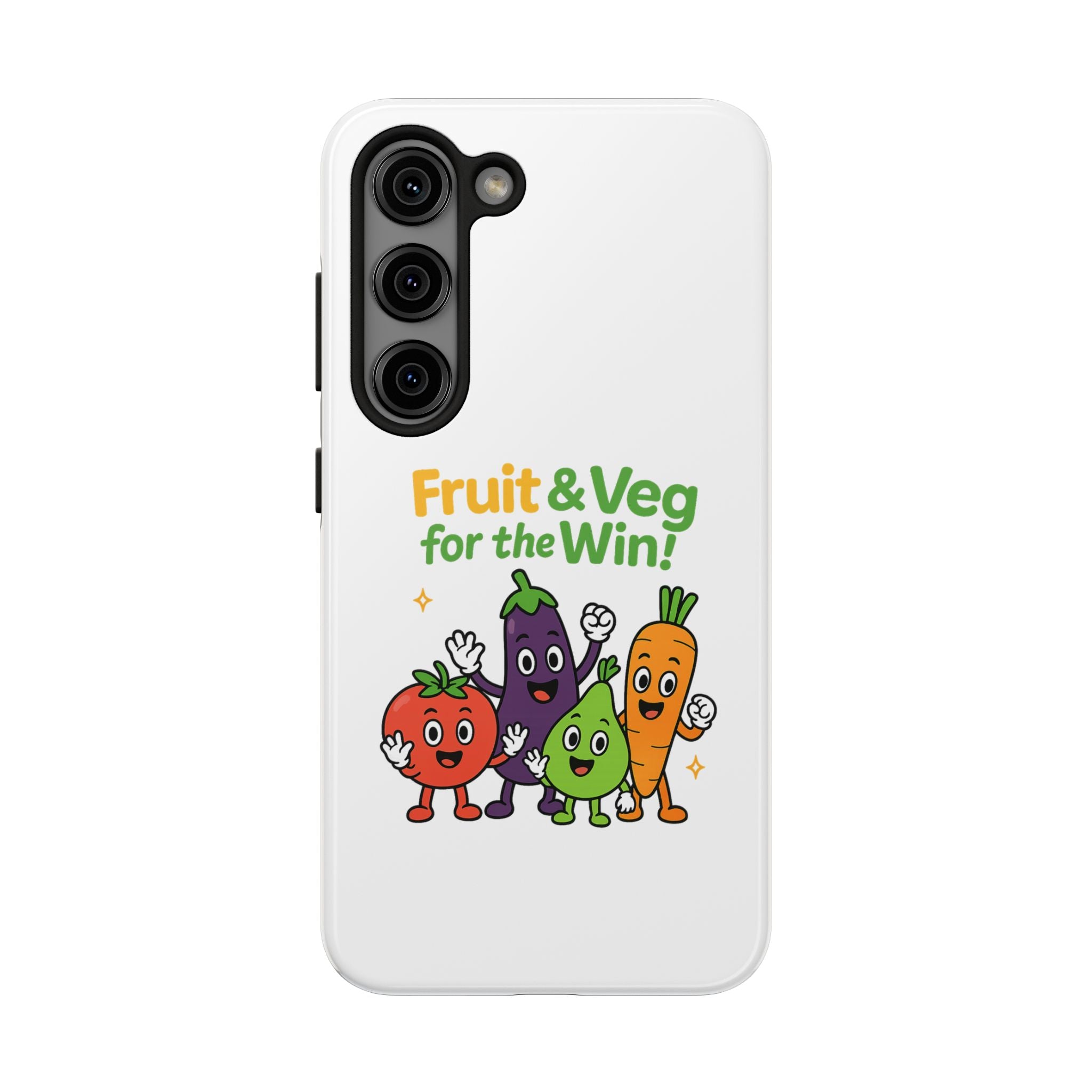 Phone Case — "Fruit & Veg for the Win!" Cute Healthy Veggie Design