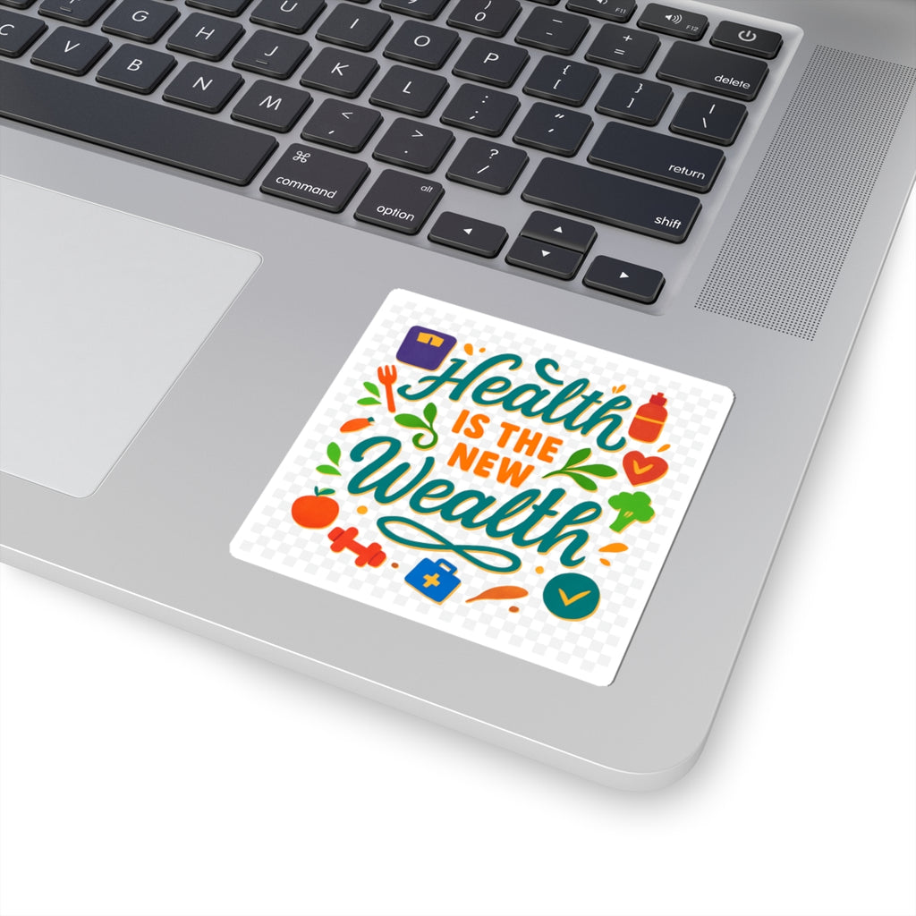 Health is the New Wealth Stickers, Motivational Stickers, Wellness Reminder Decals, Fitness Enthusiast Gifts, Healthy Lifestyle Accessories