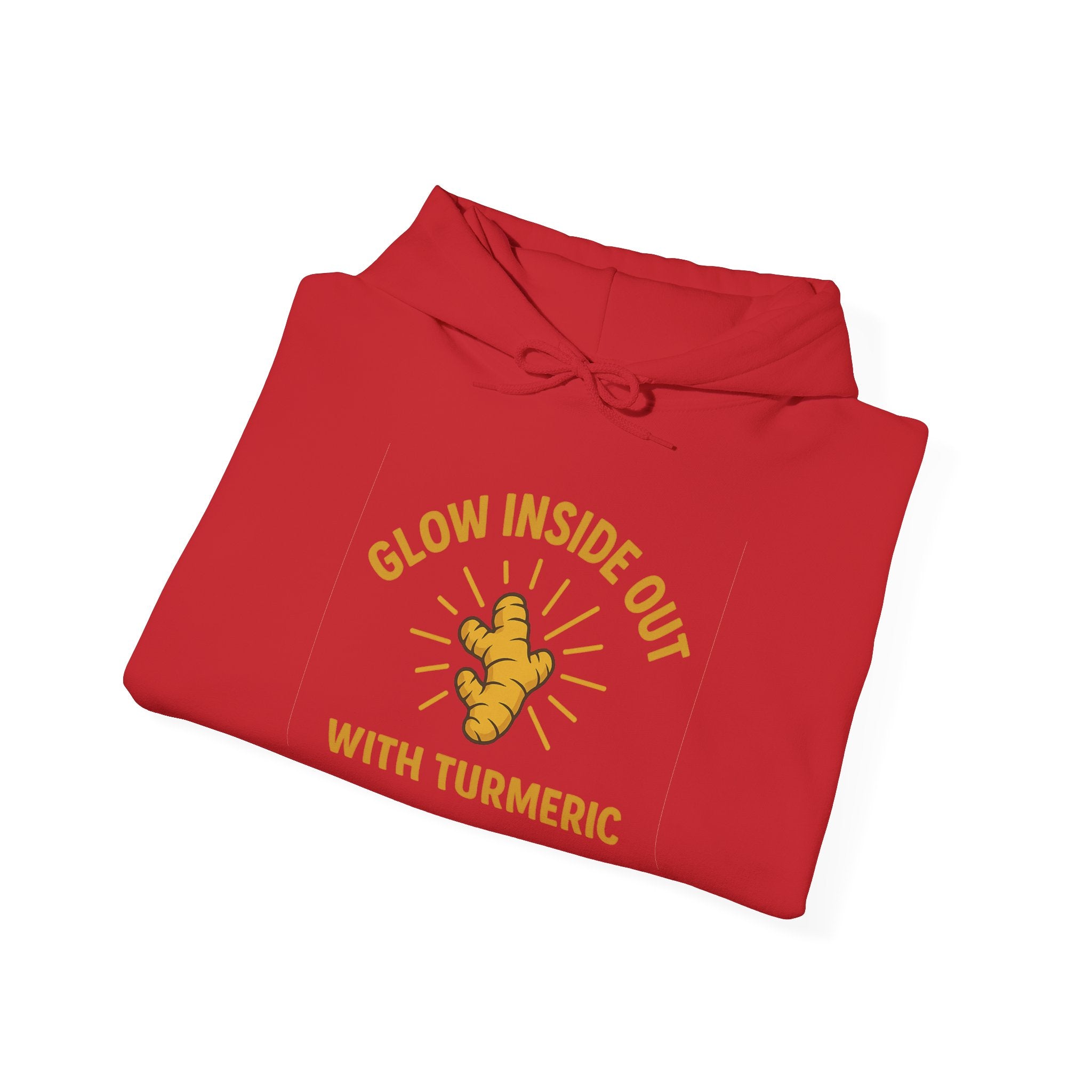 Glow Inside Out Turmeric Hoodie, Wellness Sweatshirt, Unisex Gift, Motivational Apparel, Cozy Fashion