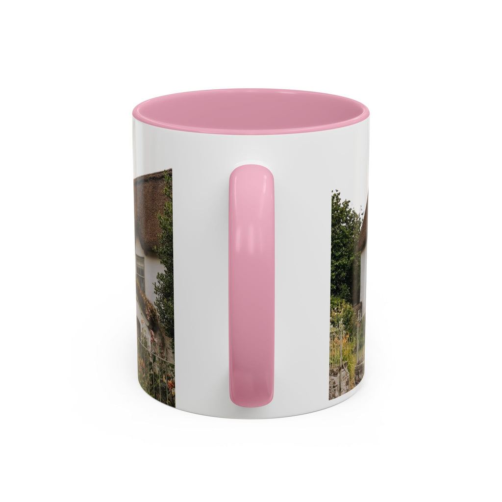 Thatched Cottage Photo Mug (11oz & 15oz) — Cozy English Cottage Scenic Coffee Cup