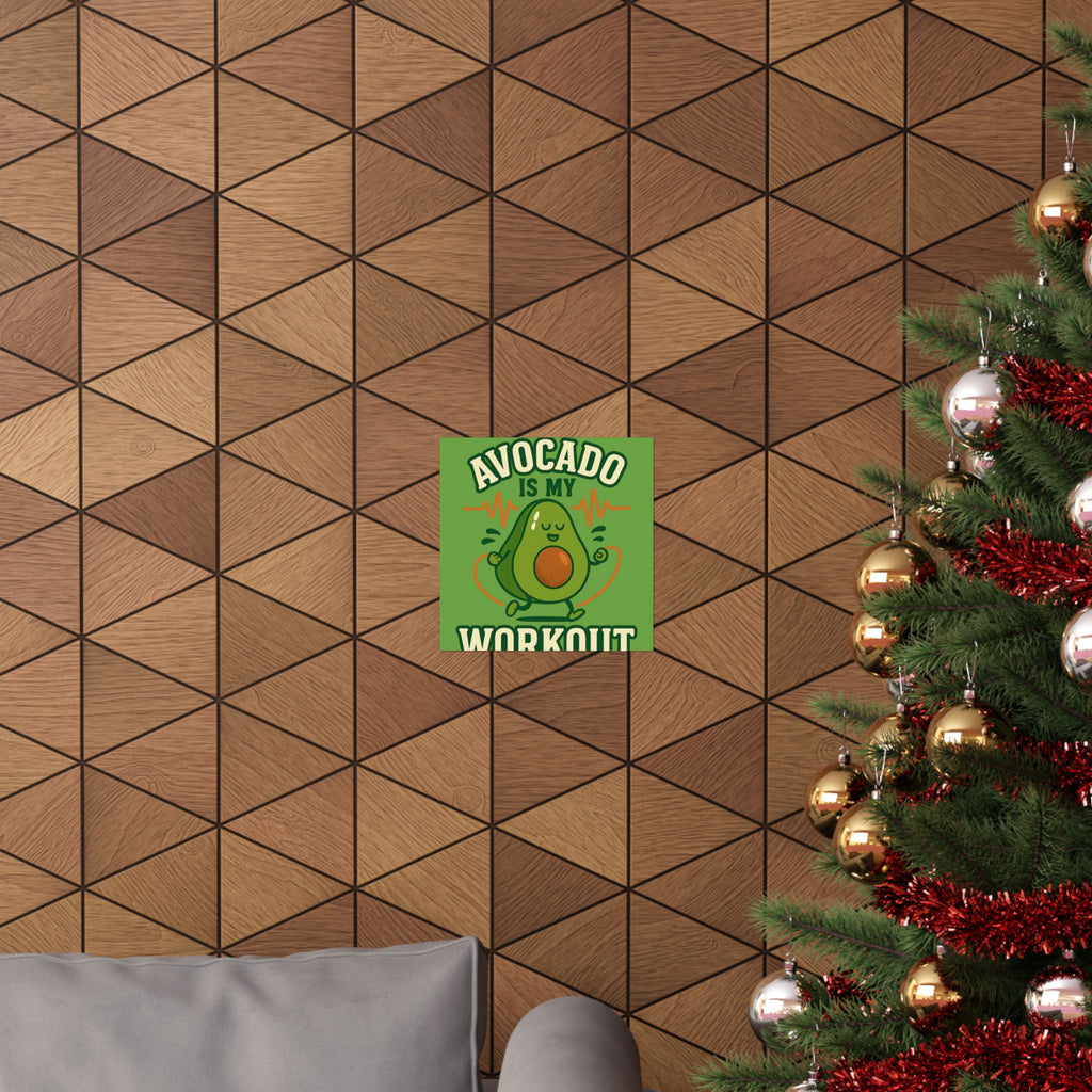 Avocado Workout Matte Vertical Poster, Funny Wall Art, Fitness Decor, Avocado Lover Gift, Gym Motivation, Quirky Home Decor