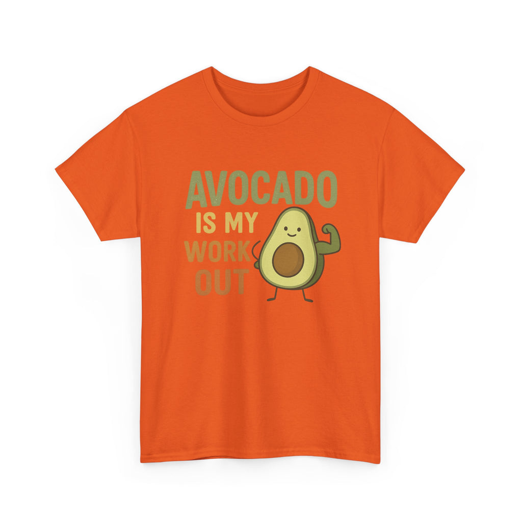 Avocado Workout Tee, Funny Fitness Shirt, Unisex Cotton Tee, Gift for Gym Lovers, Cute Food Humor Top