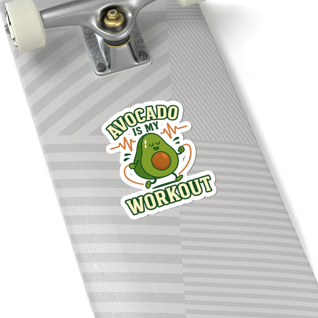 Avocado Workout Stickers, Funny Fitness Stickers, Laptop Decals, Cute Avocado Art, Wellness Gifts