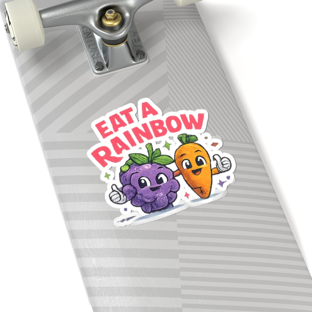 Sticker — "Eat a Rainbow" Cute Fruit & Veggie Kiss-Cut Sticker