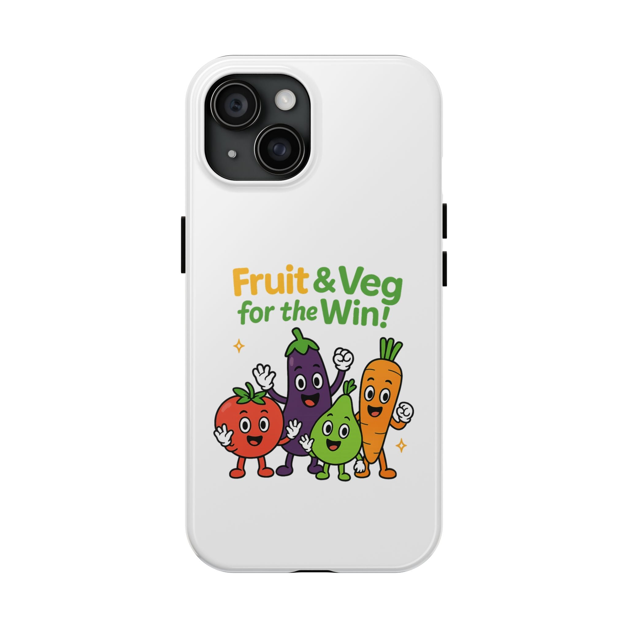 Phone Case — "Fruit & Veg for the Win!" Cute Healthy Veggie Design