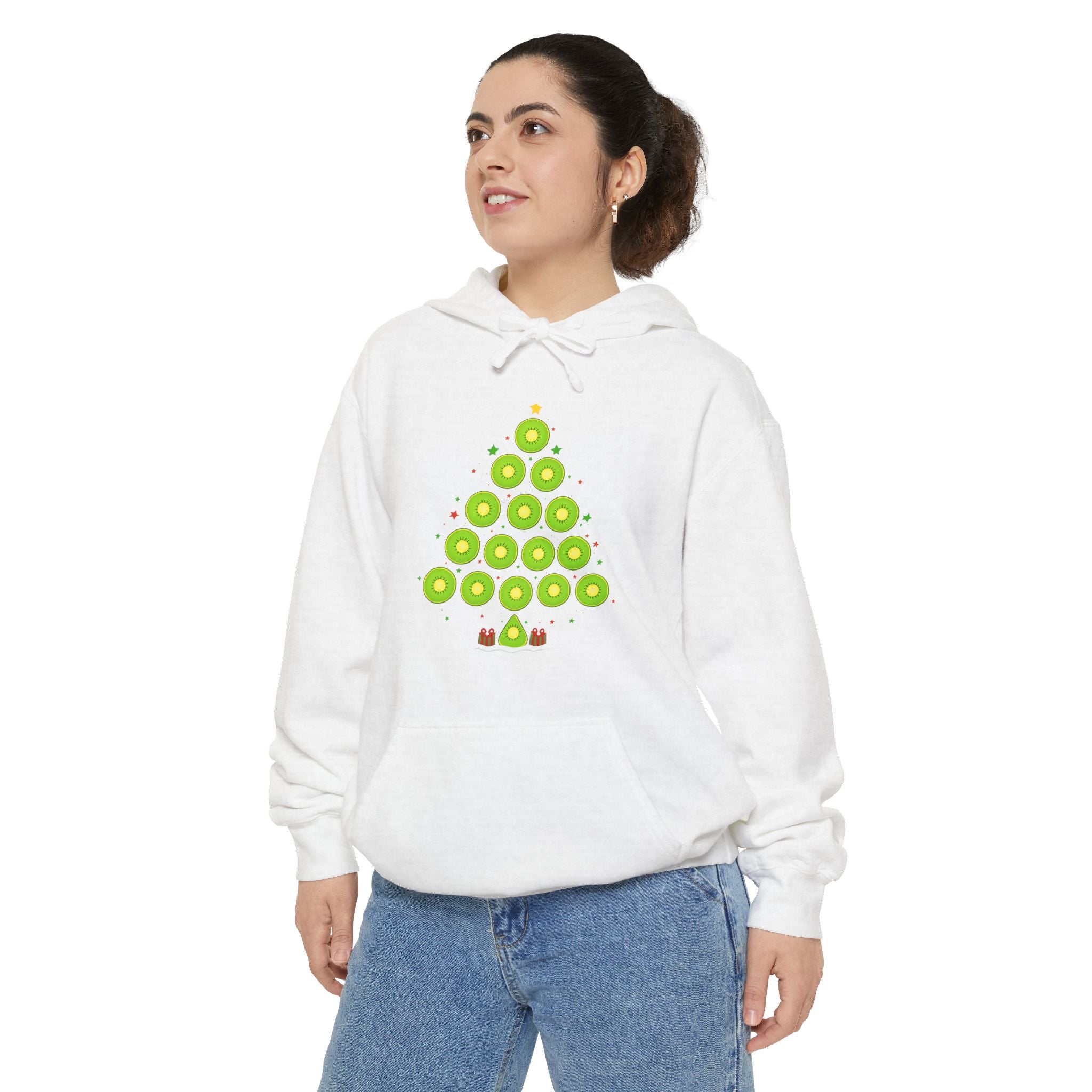 Christmas Ornament Tree Hoodie — Green Bauble Holiday Sweatshirt