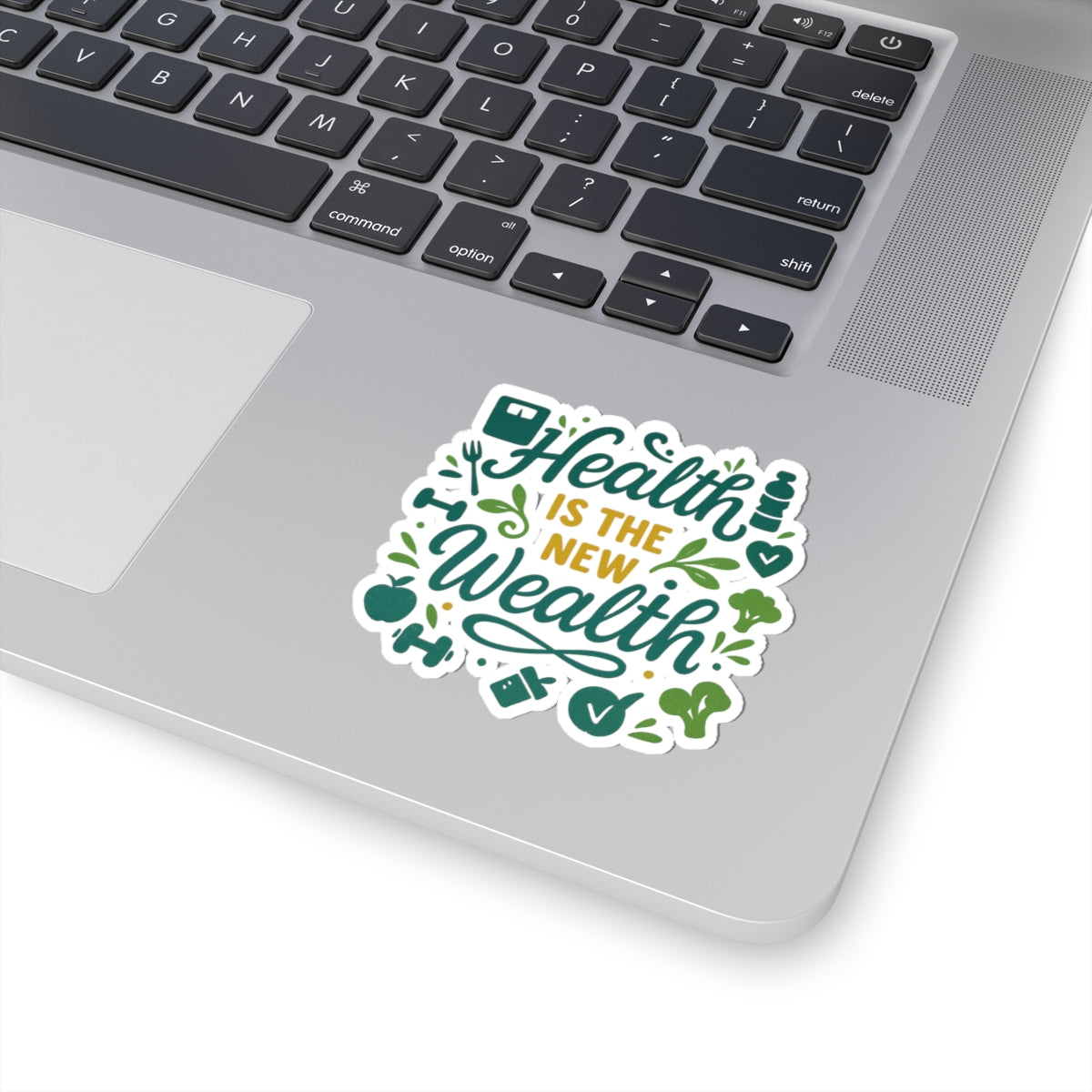 Health is the New Wealth Stickers | Motivational Fitness Decals, Wellness Gifts, Laptop Stickers, Health Quotes, Positive Affirmations