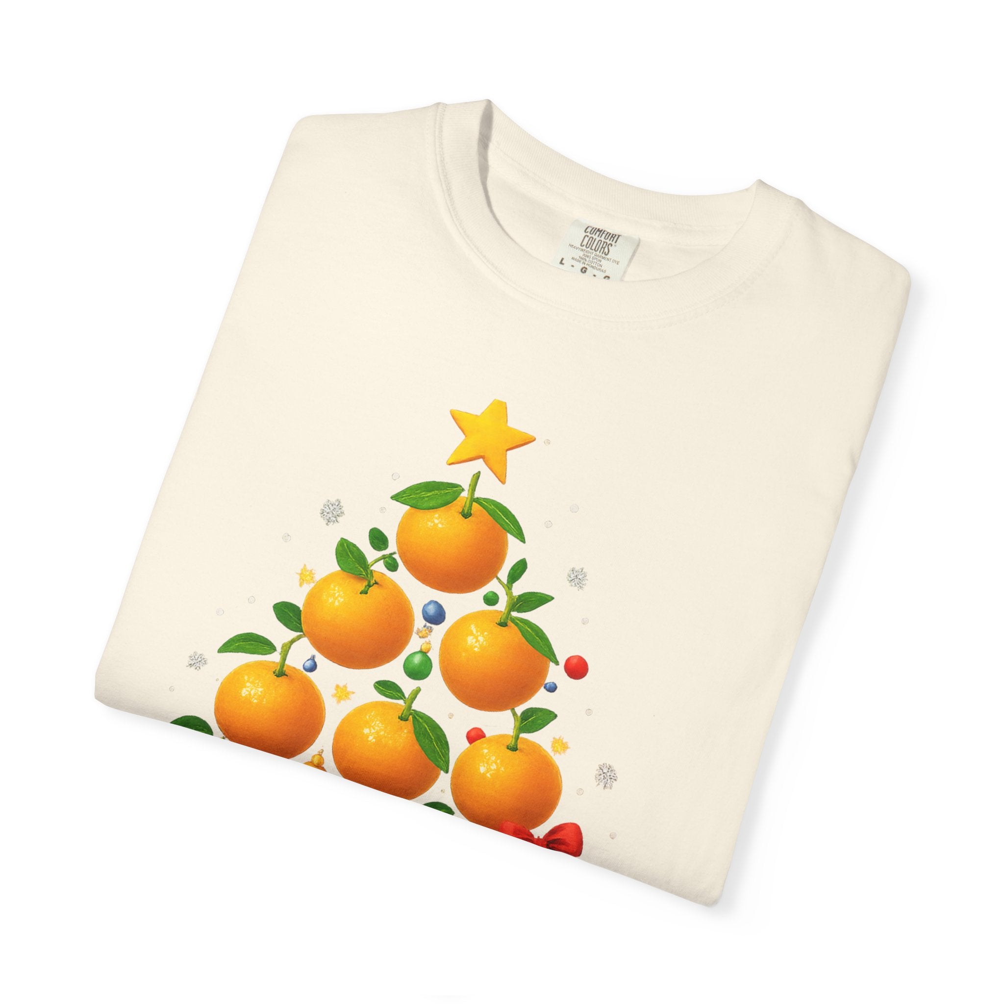 Orange Christmas Tree T-Shirt — Festive Citrus Holiday Tee