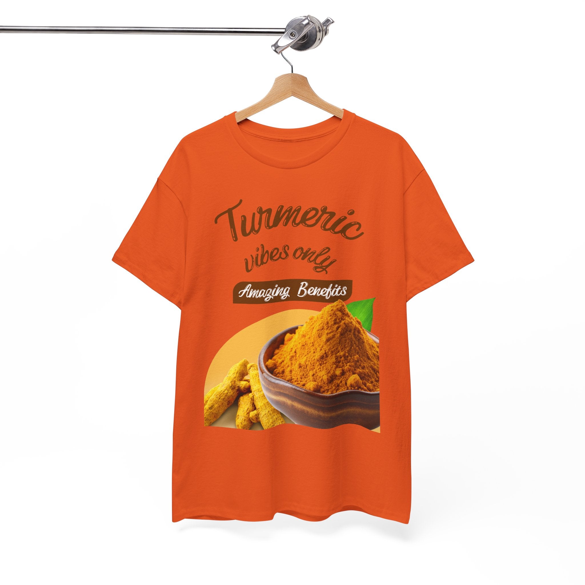 Turmeric Vibes Only Tee, Relaxed Unisex Cotton Shirt for Wellness Lovers, Great for Gifts, Health & Wellness Events, Casual Everyday Wear