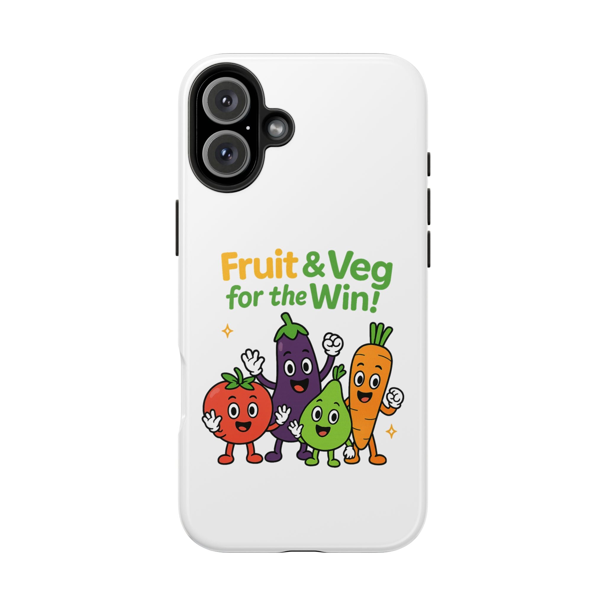 Phone Case — "Fruit & Veg for the Win!" Cute Healthy Veggie Design