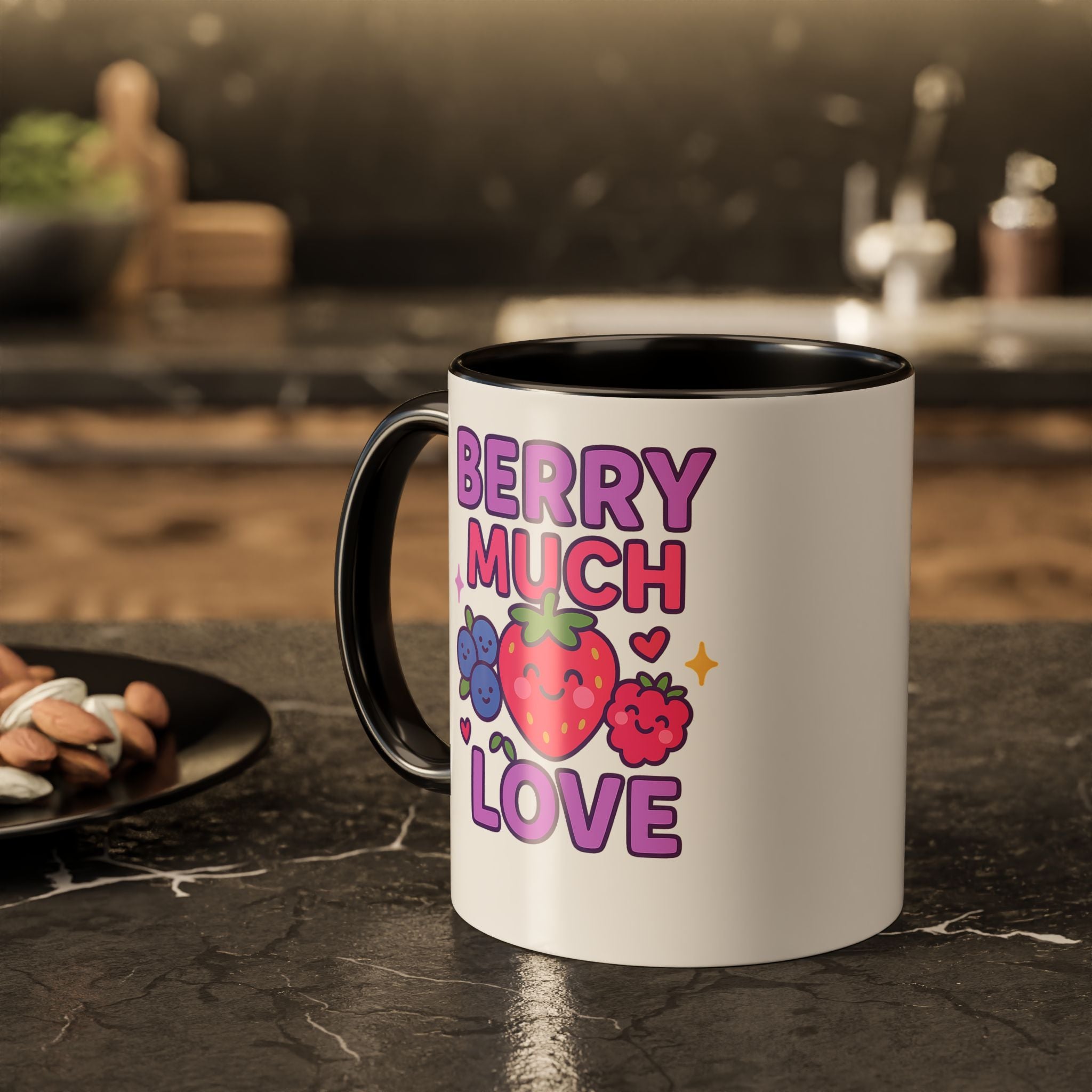 Berry Much Love Mug — Cute Fruit Cartoon Coffee Cup (11oz & 15oz)