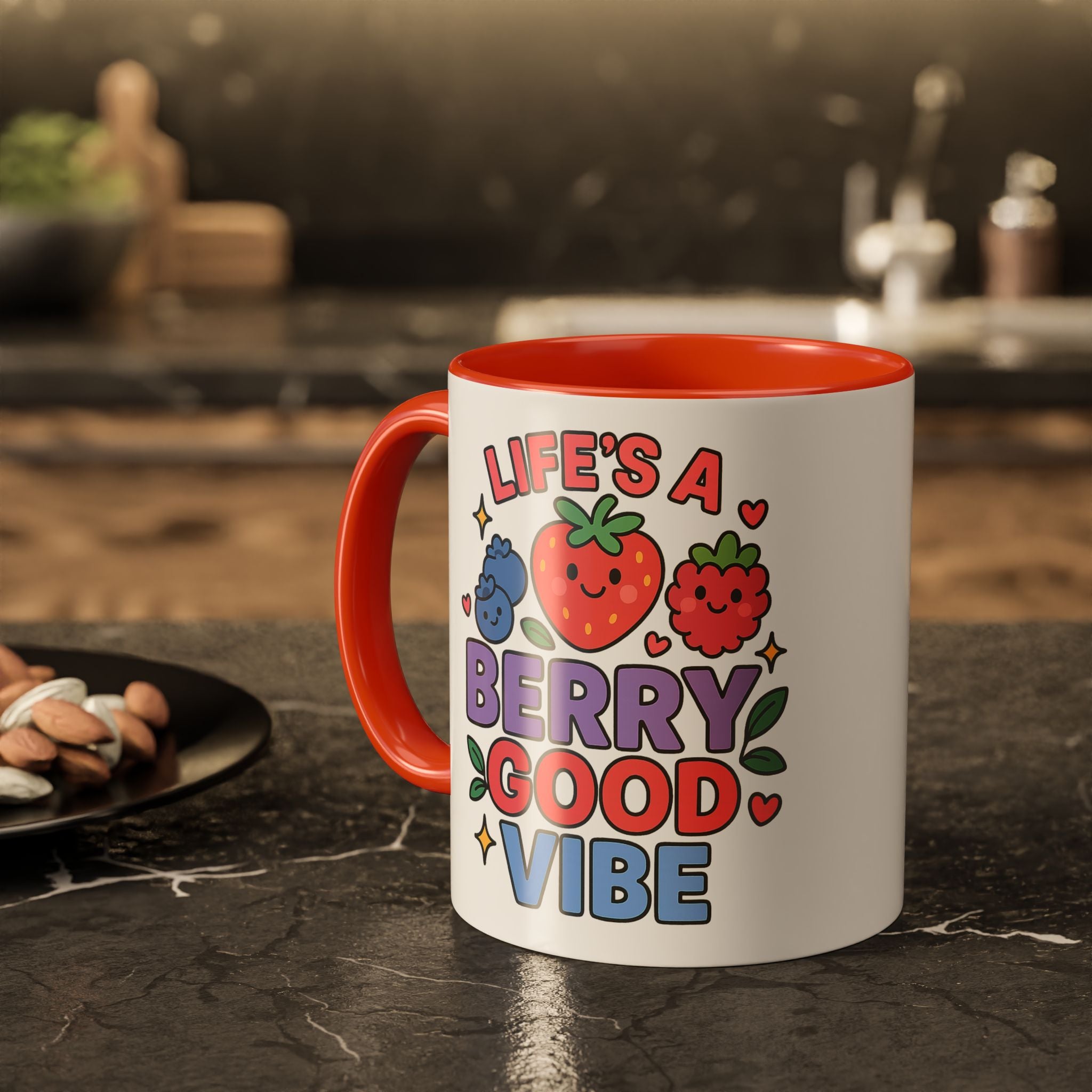Berry Good Vibe Mug — Cute Fruit Illustration Coffee Cup (11oz & 15oz)