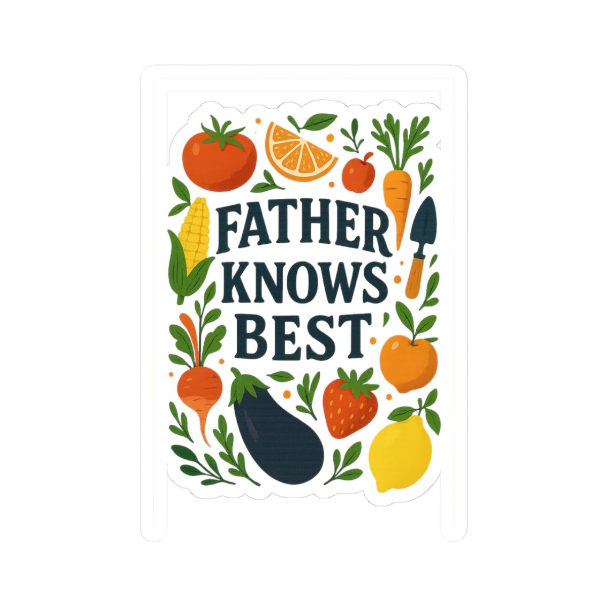 Colorful Father Knows Best Stickers, Fun Gardening Decals, Perfect for Dads, Gift for Father's Day, Unique Kitchen Decor