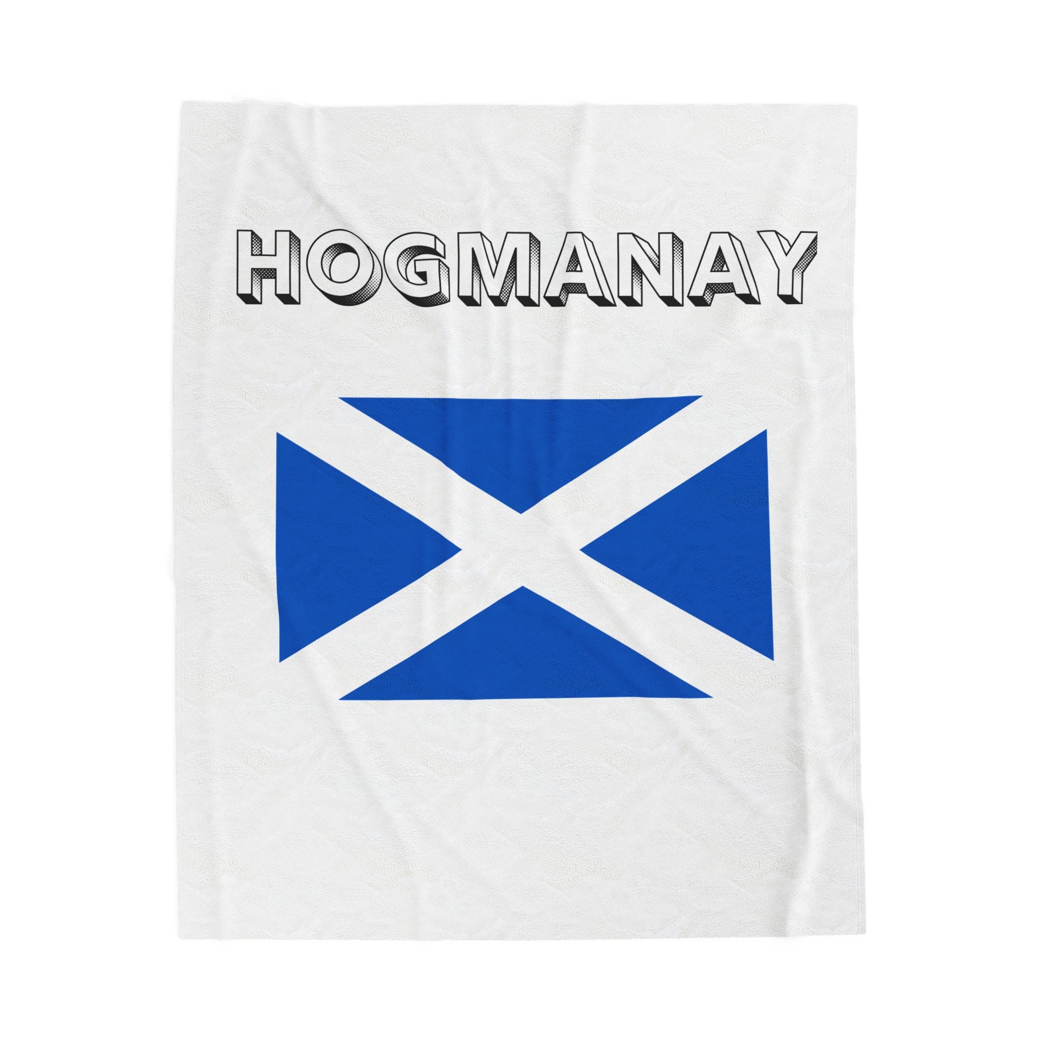 Hogmanay Scottish Flag Velveteen Plush Blanket