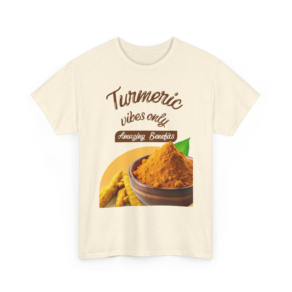 Turmeric Vibes Only Tee, Relaxed Unisex Cotton Shirt for Wellness Lovers, Great for Gifts, Health & Wellness Events, Casual Everyday Wear
