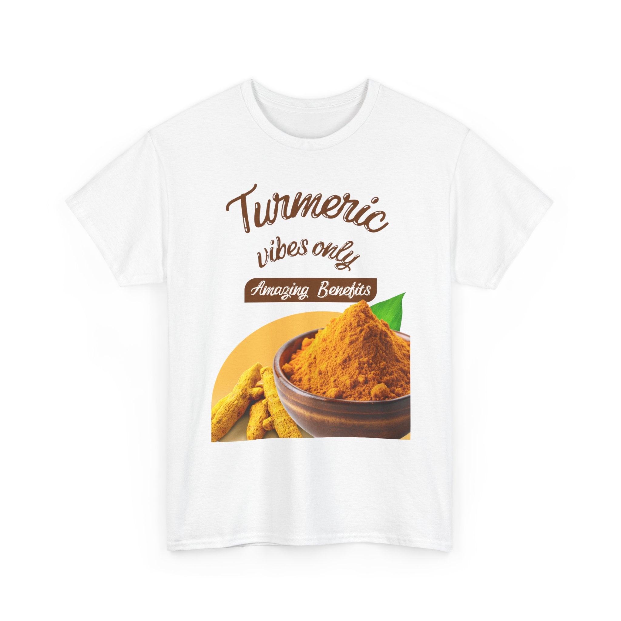 Turmeric Vibes Only Tee, Relaxed Unisex Cotton Shirt for Wellness Lovers, Great for Gifts, Health & Wellness Events, Casual Everyday Wear