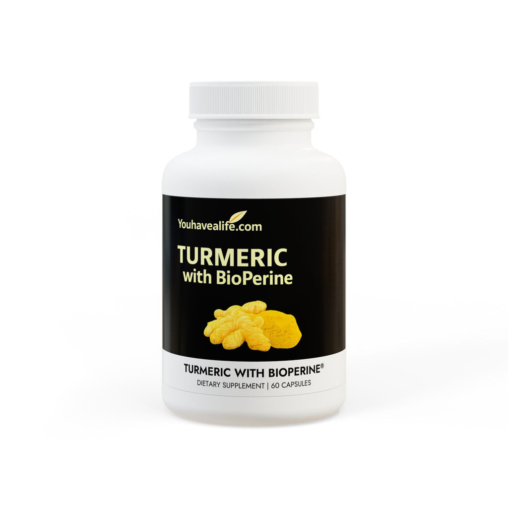Turmeric with BioPerine® (Black Pepper Fruit Extract) Supplement (60 Capsules)